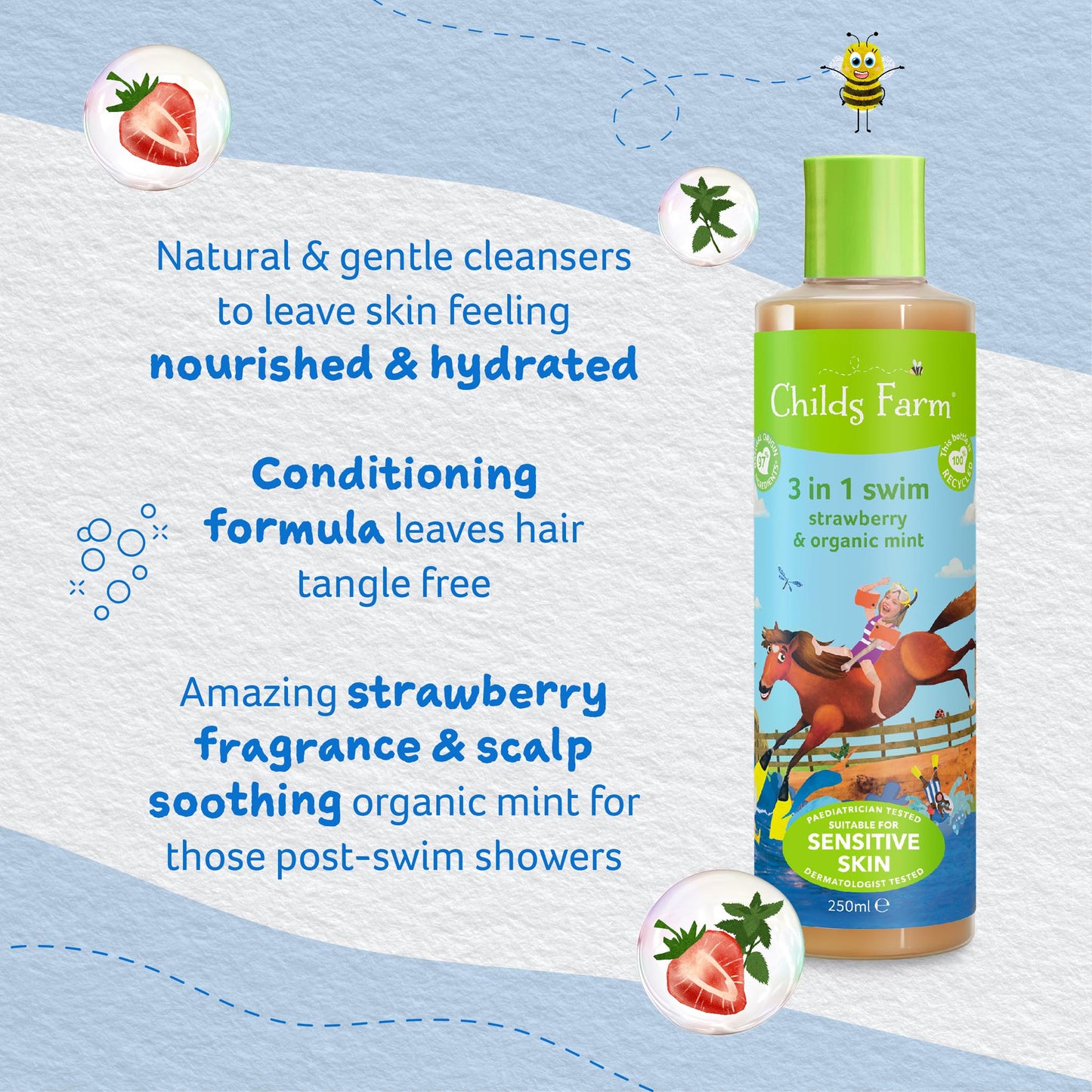 Childs Farm 3 in 1 swim strawberry & organic mint