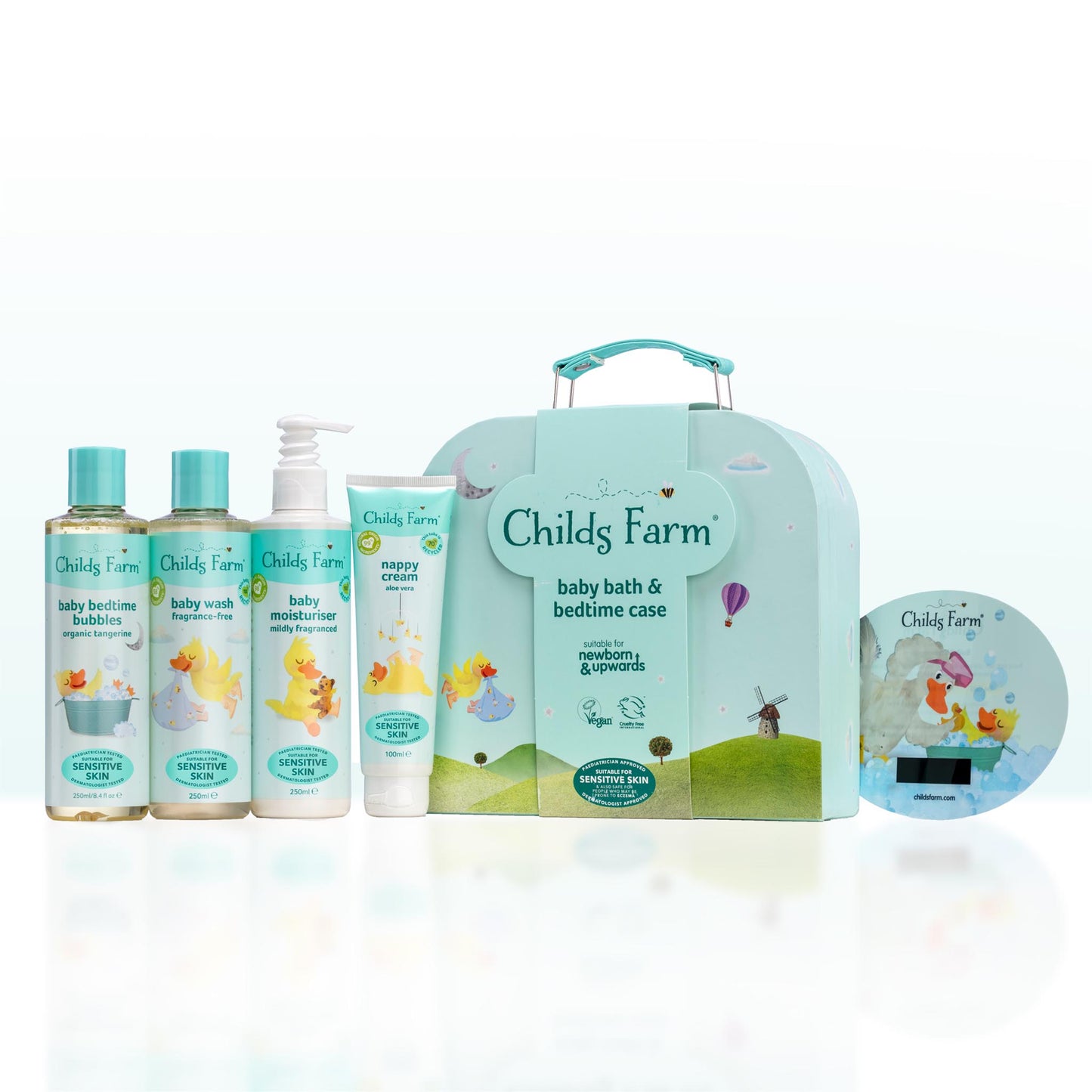 Childs Farm baby bedtime suitcase gift set
