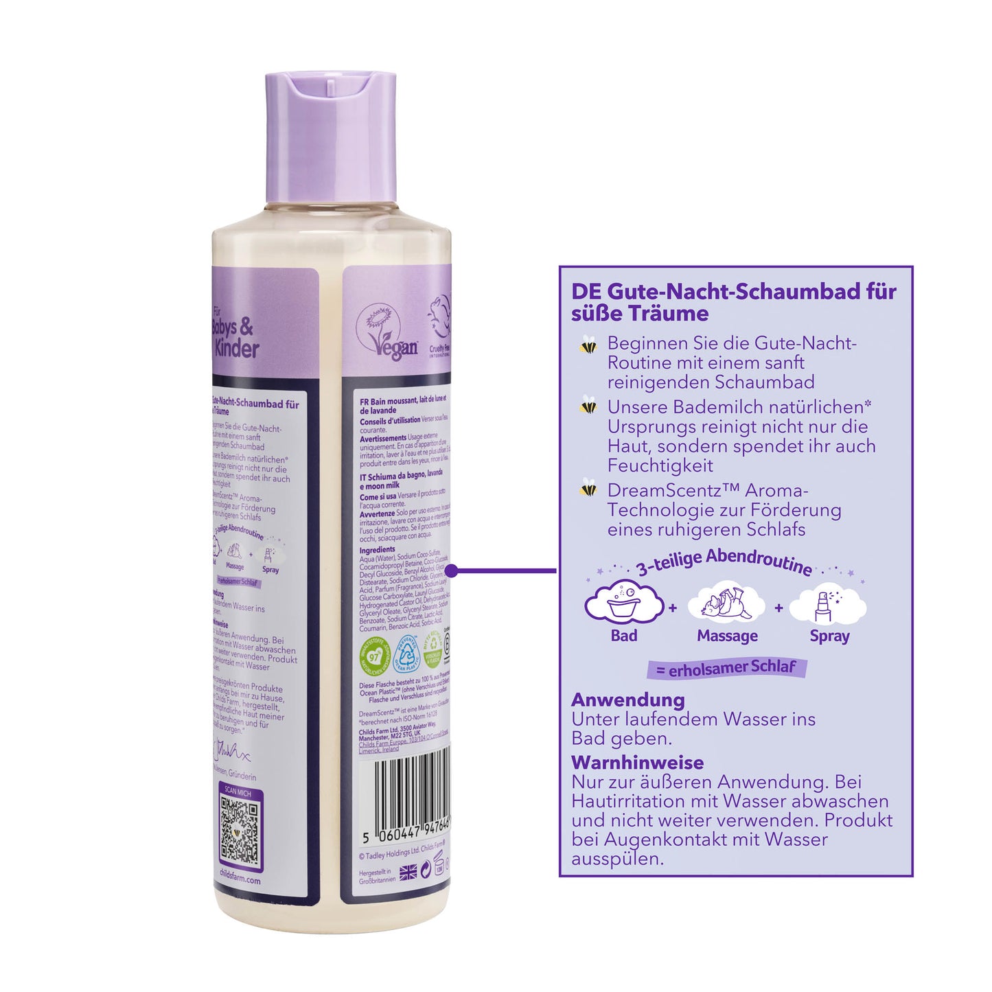 Childs Farm SlumberTime™ Beruhigende Bademilch Lavendel & Mondmilch
