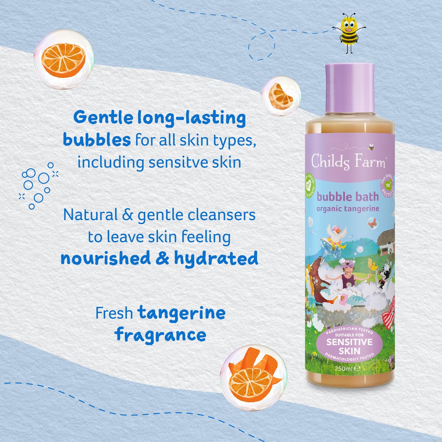 Childs Farm bubble bath organic tangerine