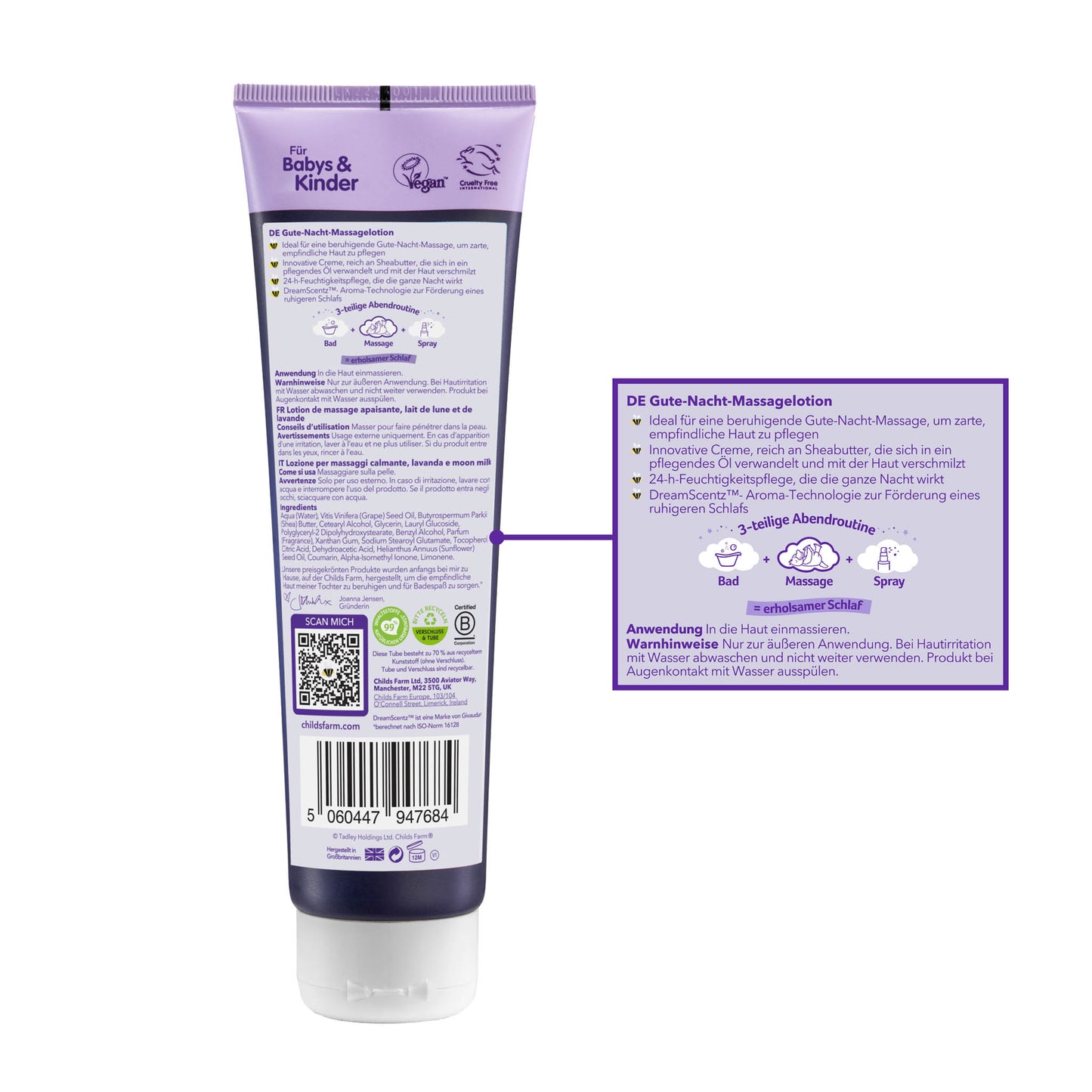 Childs Farm SlumberTime™ calming massage lotion lavender & moon milk