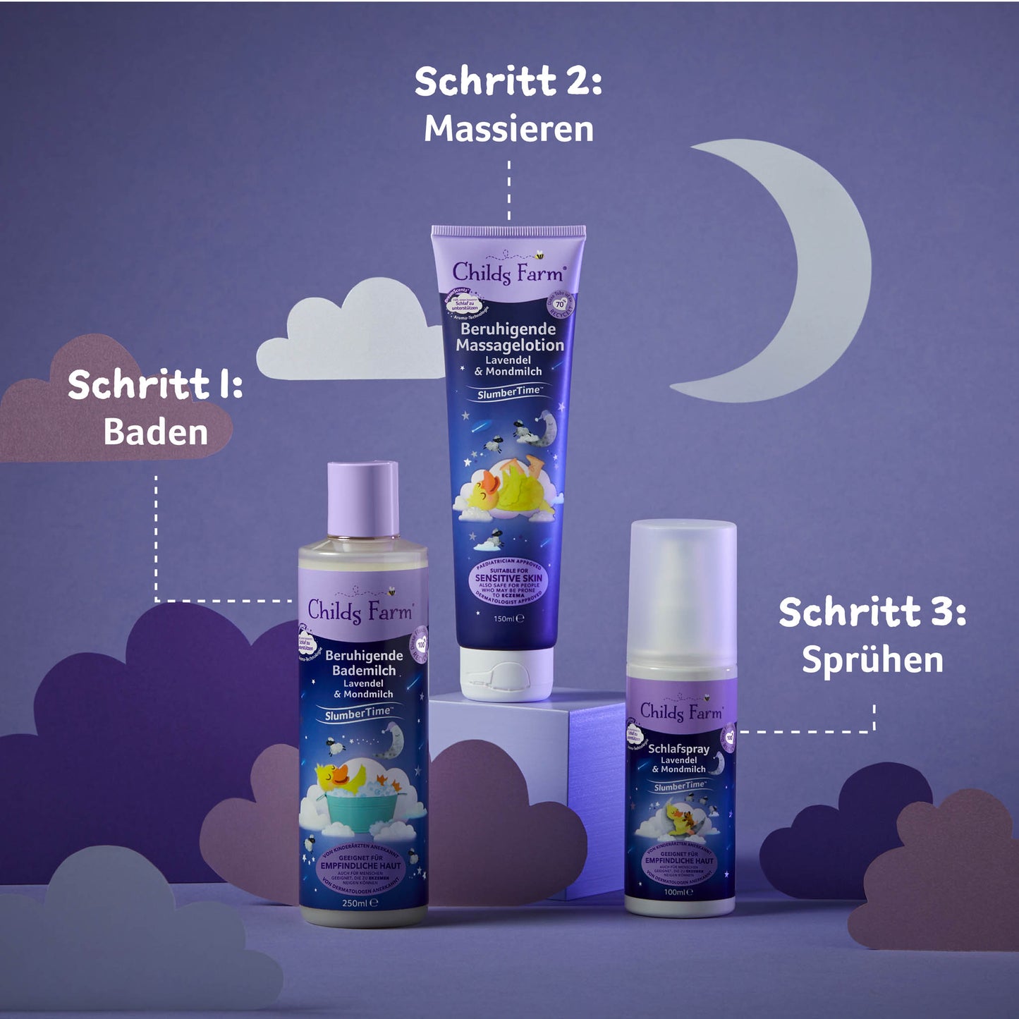 Childs Farm SlumberTime™ calming massage lotion lavender & moon milk