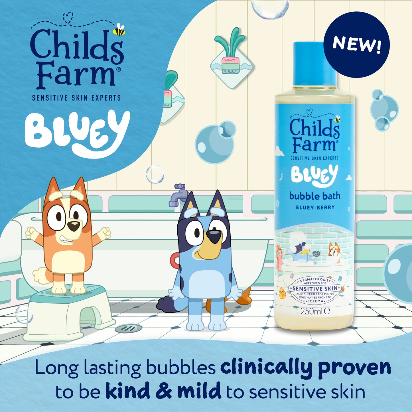 Childs Farm Bluey Bubble Bath Bluey-Berry 250ml