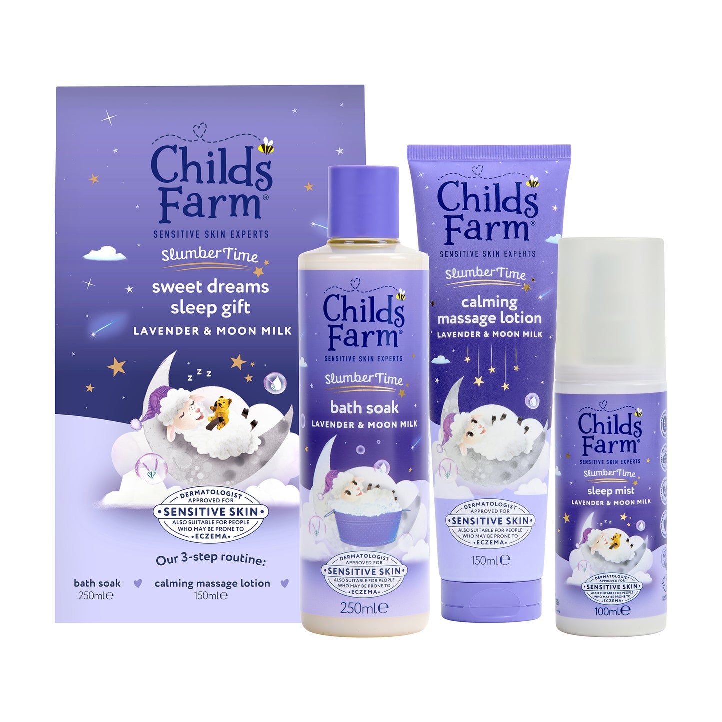 Childs Farm SlumberTime™ sweet dreams sleep gift lavender & moon milk