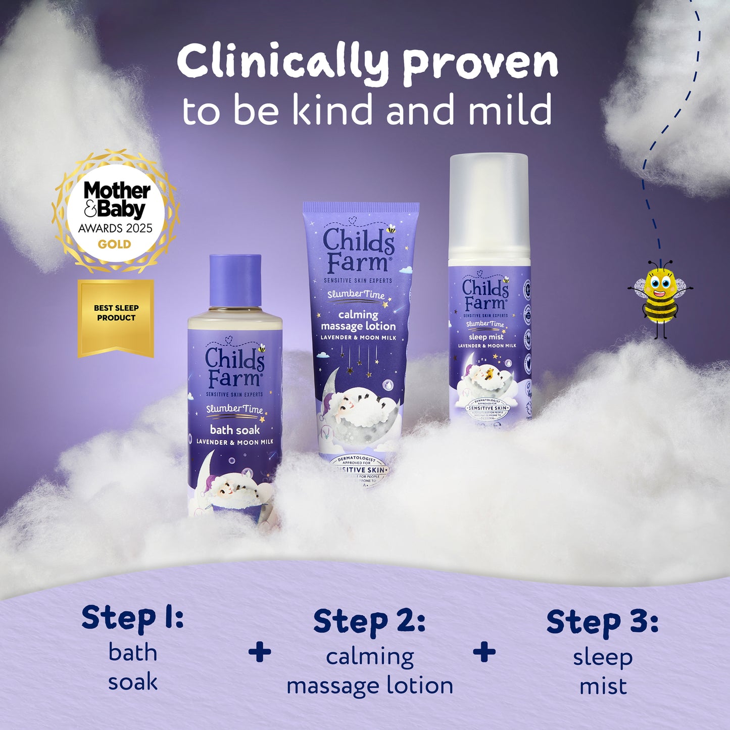 Childs Farm SlumberTime™ sweet dreams sleep gift lavender & moon milk