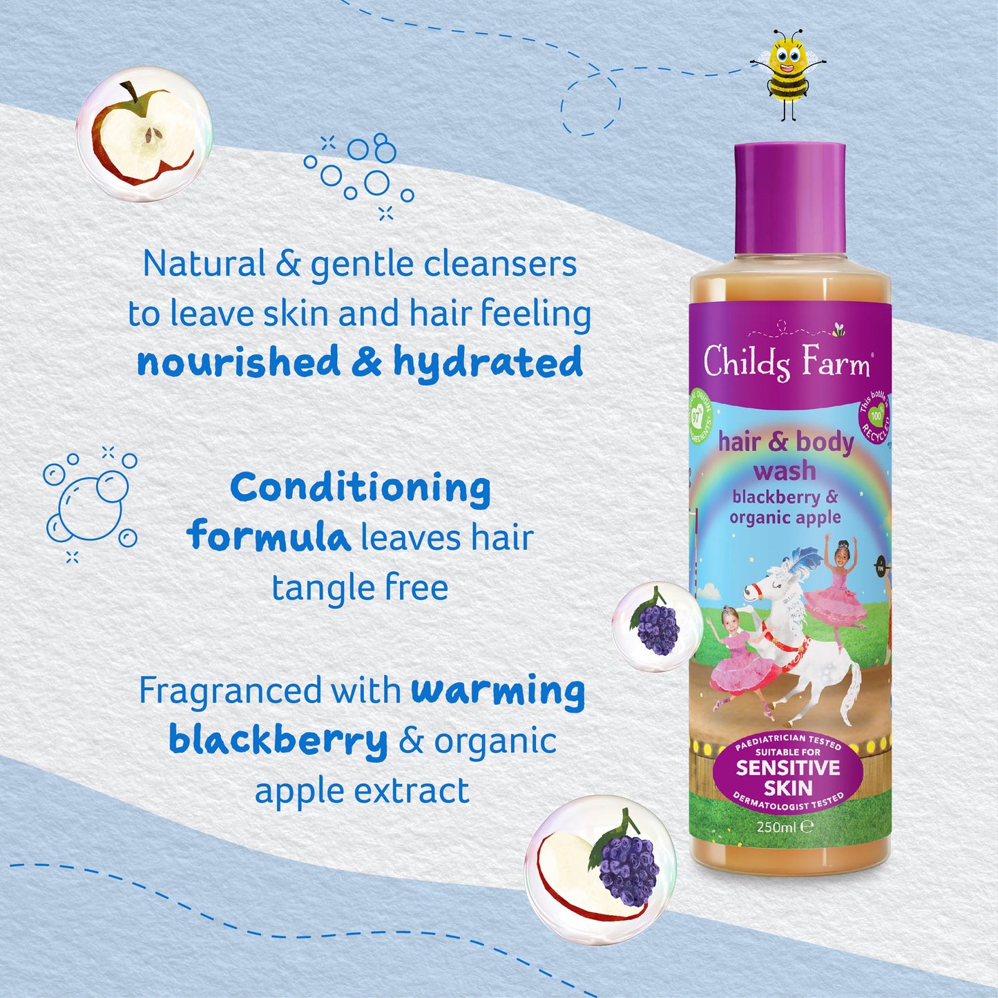 Childs Farm hair & body wash blackberry & organic apple