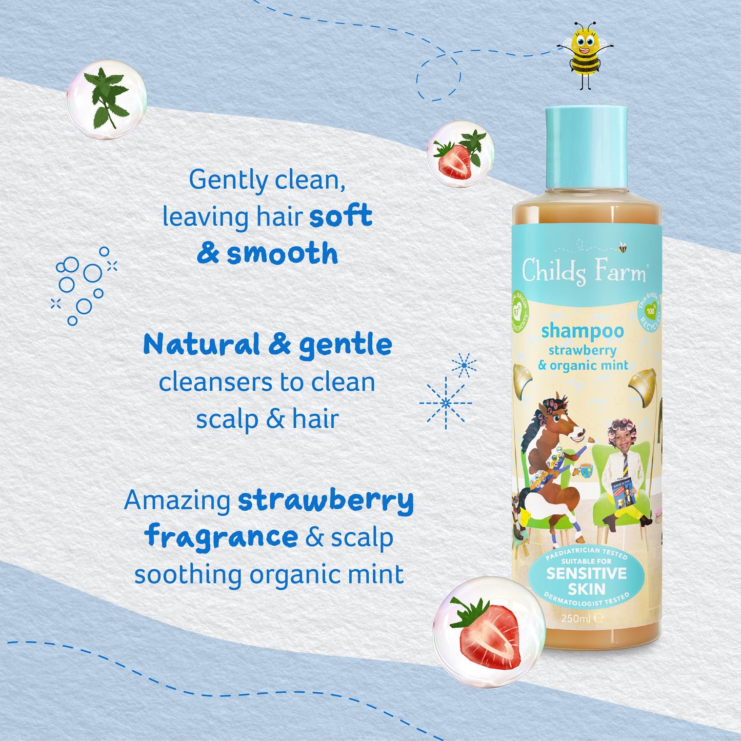 Childs Farm shampoo strawberry & organic mint