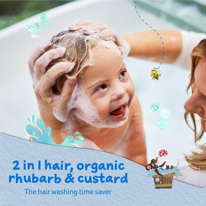 Childs Farm 2 in 1 shampoo & conditioner organic rhubarb & custard