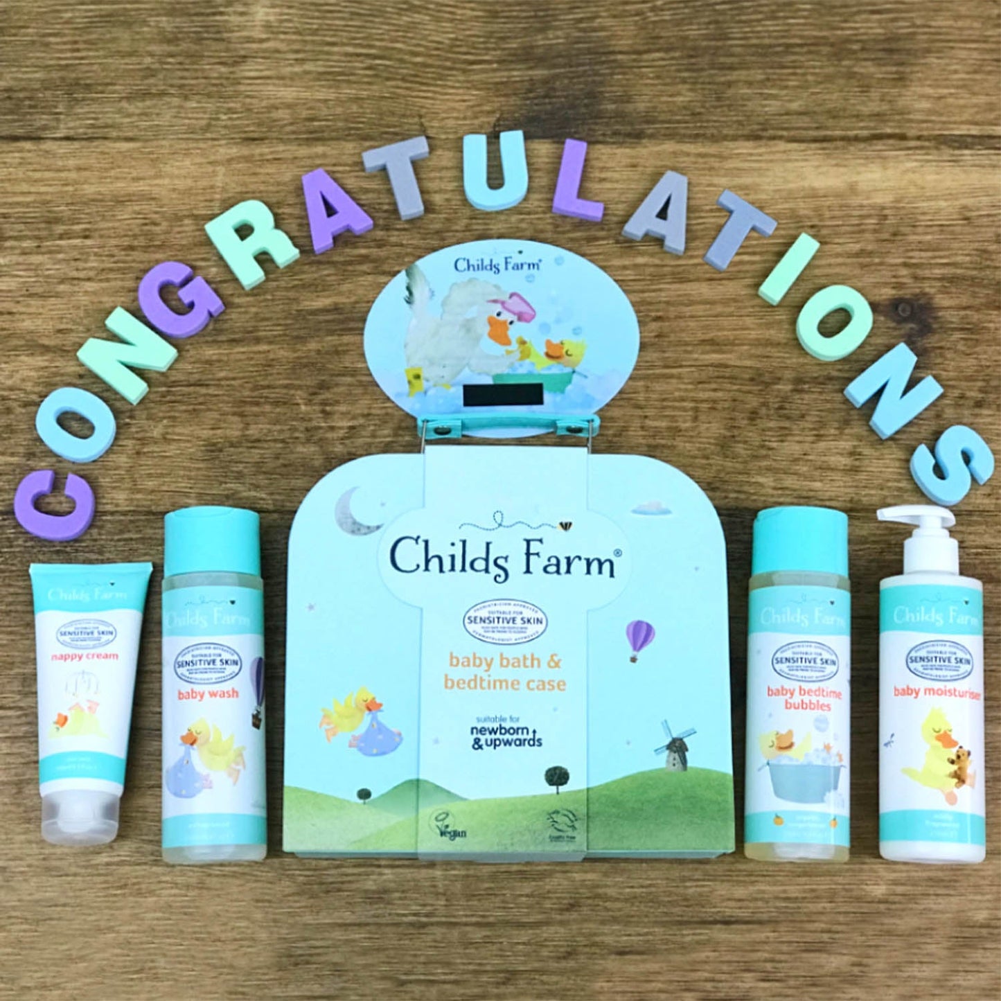 Childs Farm baby bedtime suitcase gift set