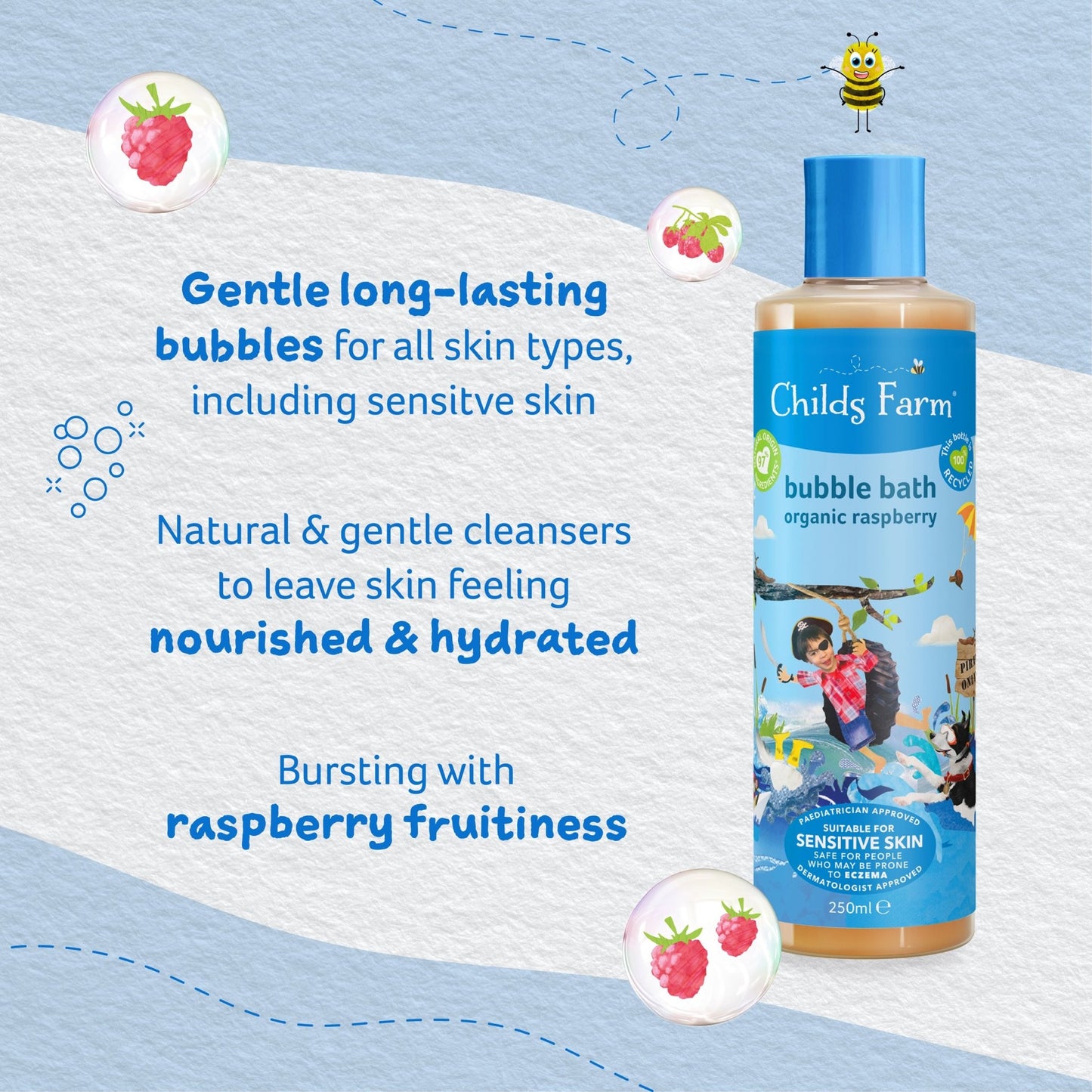 Childs Farm bubble bath organic raspberry