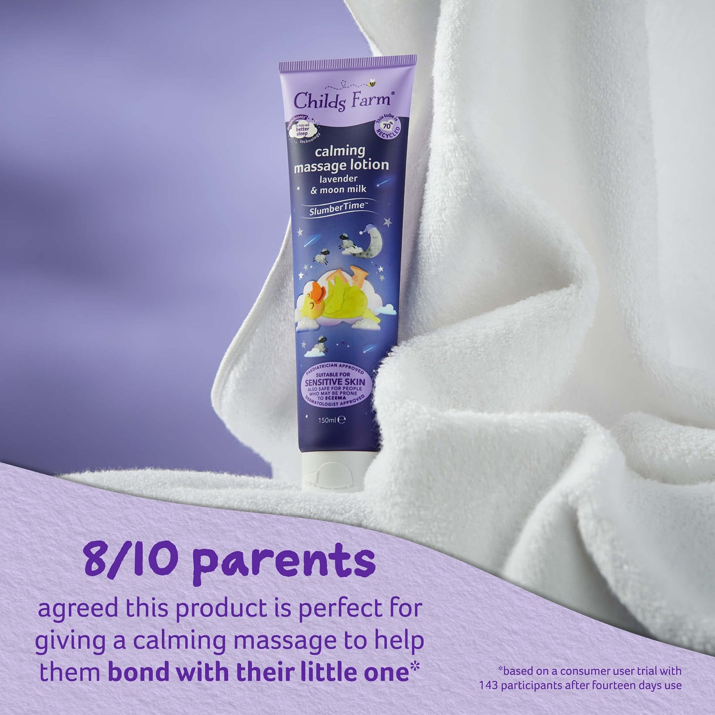 Childs Farm SlumberTime™ calming massage lotion lavender & moon milk