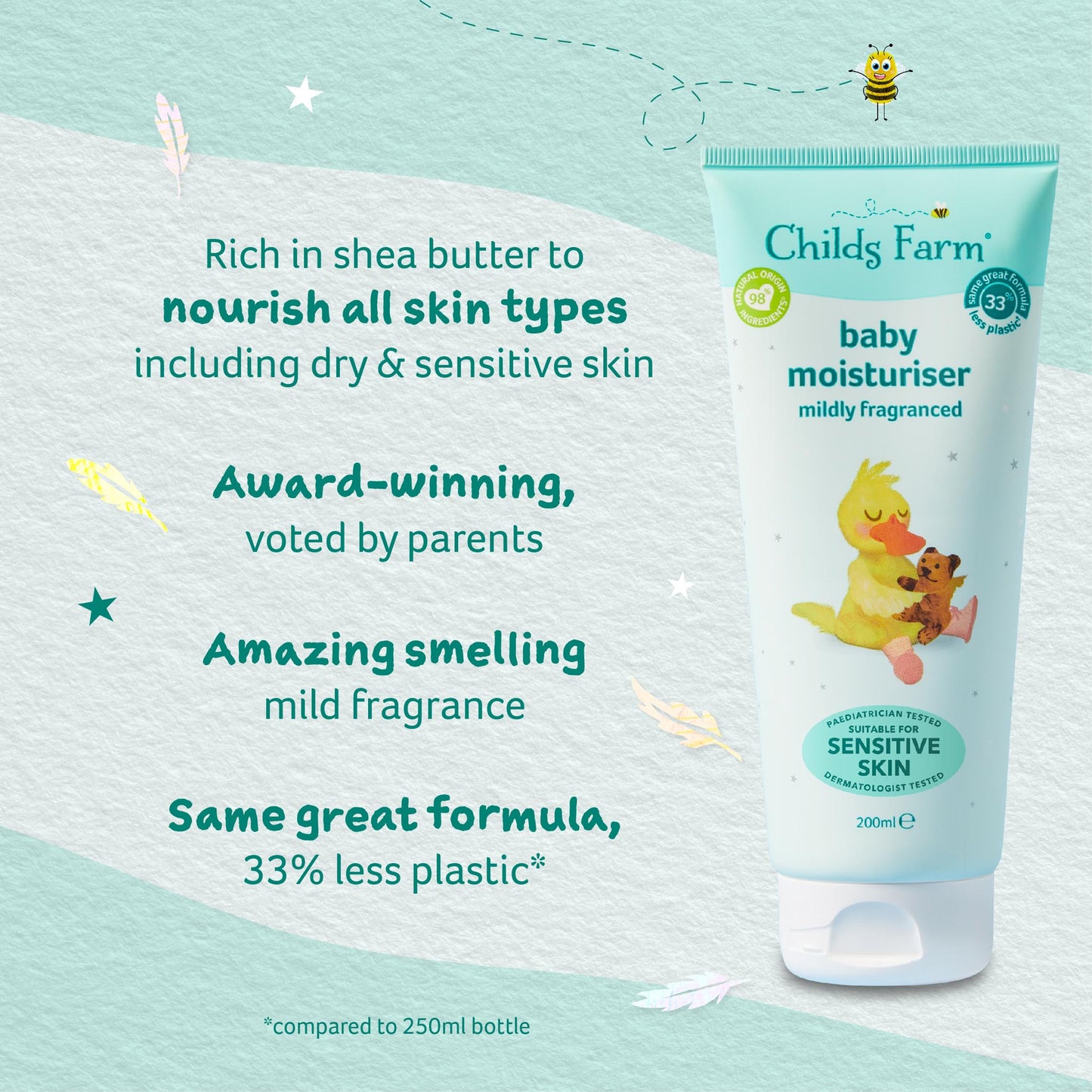 Childs Farm baby moisturiser mildly fragranced