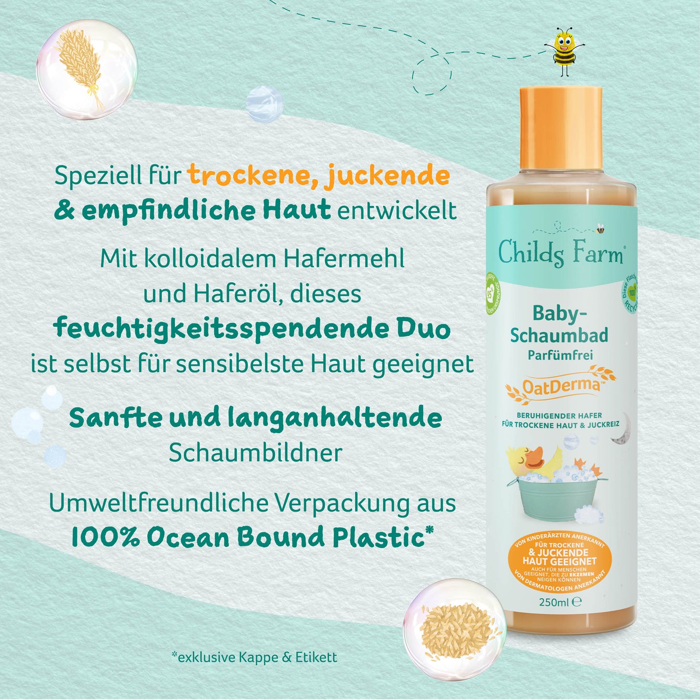 Childs Farm OatDerma™ Baby-Schaumbad Parfümfrei