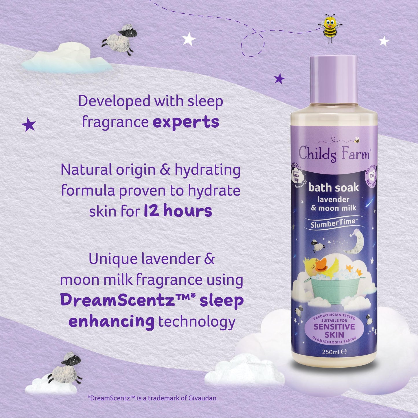 Childs Farm SlumberTime™ Beruhigende Bademilch Lavendel & Mondmilch