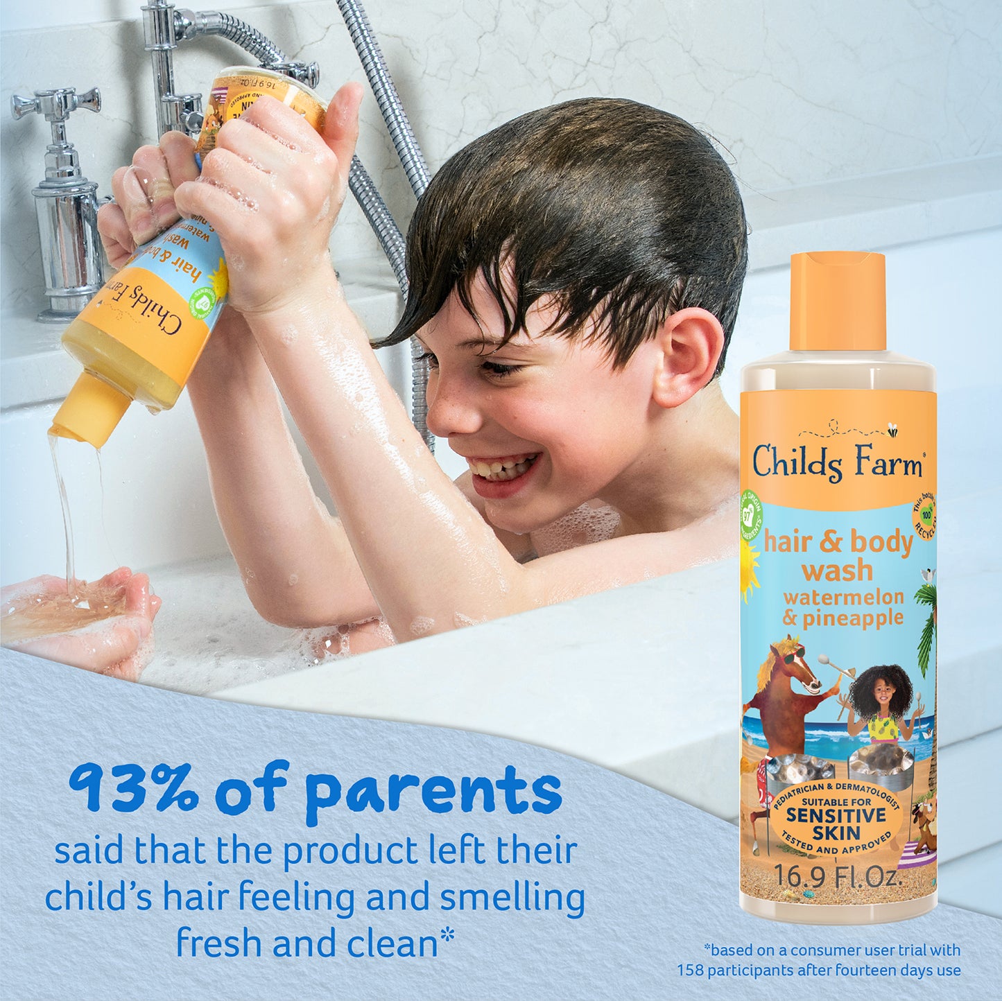 Childs Farm hair & body wash watermelon & pineapple