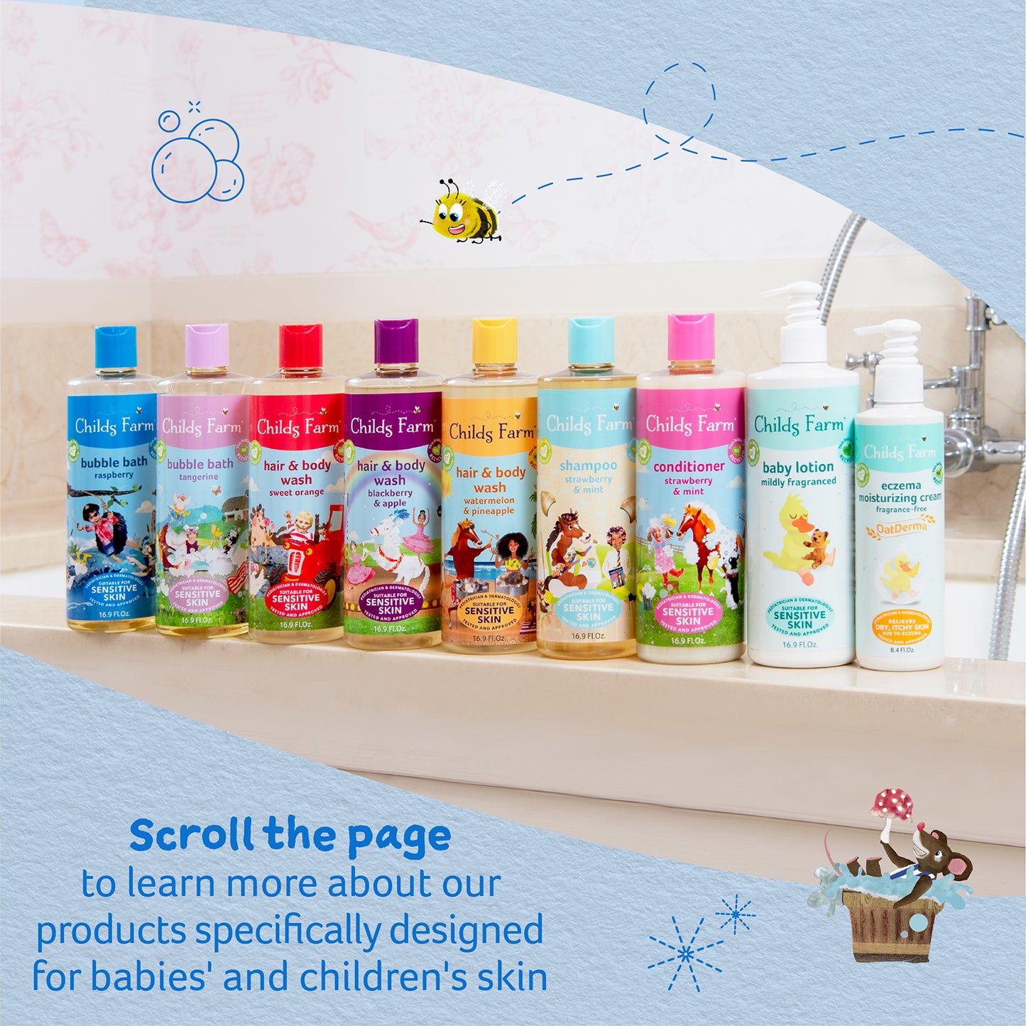 Childs Farm hair & body wash watermelon & pineapple