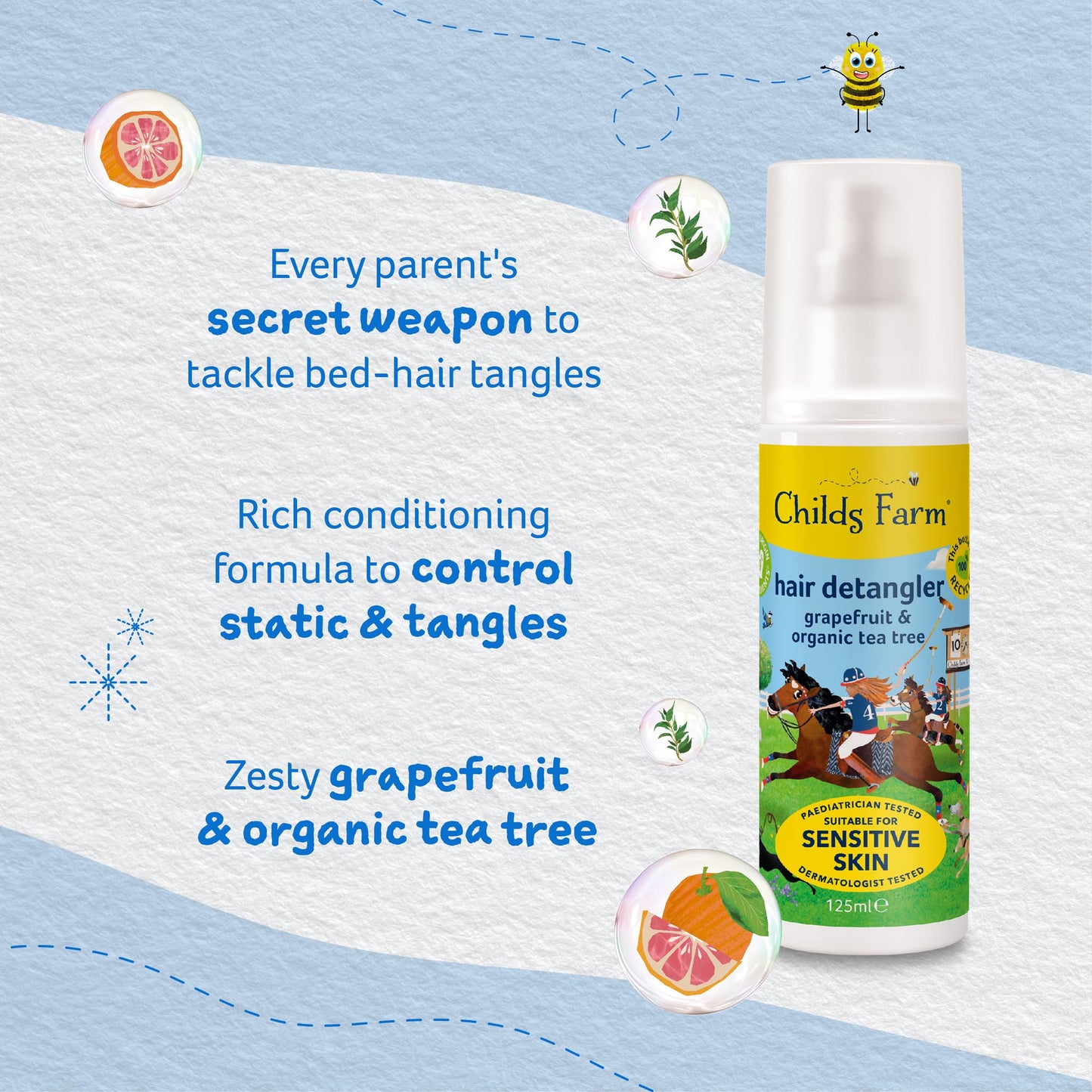 Childs Farm hair detangler grapefruit & organic tea tree