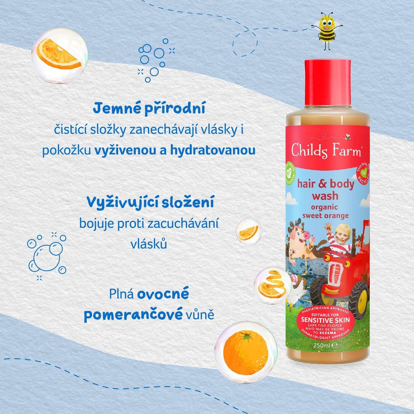 Childs Farm 2 in 1 Shampoo & Duschgel Süße Orange