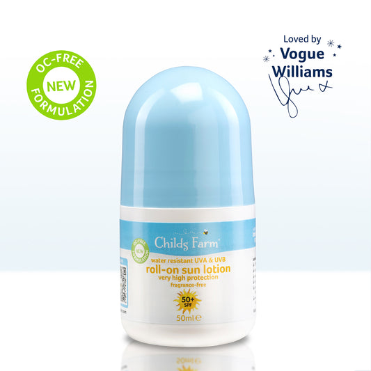 Childs Farm 50+ SPF roll-on sun lotion fragrance-free