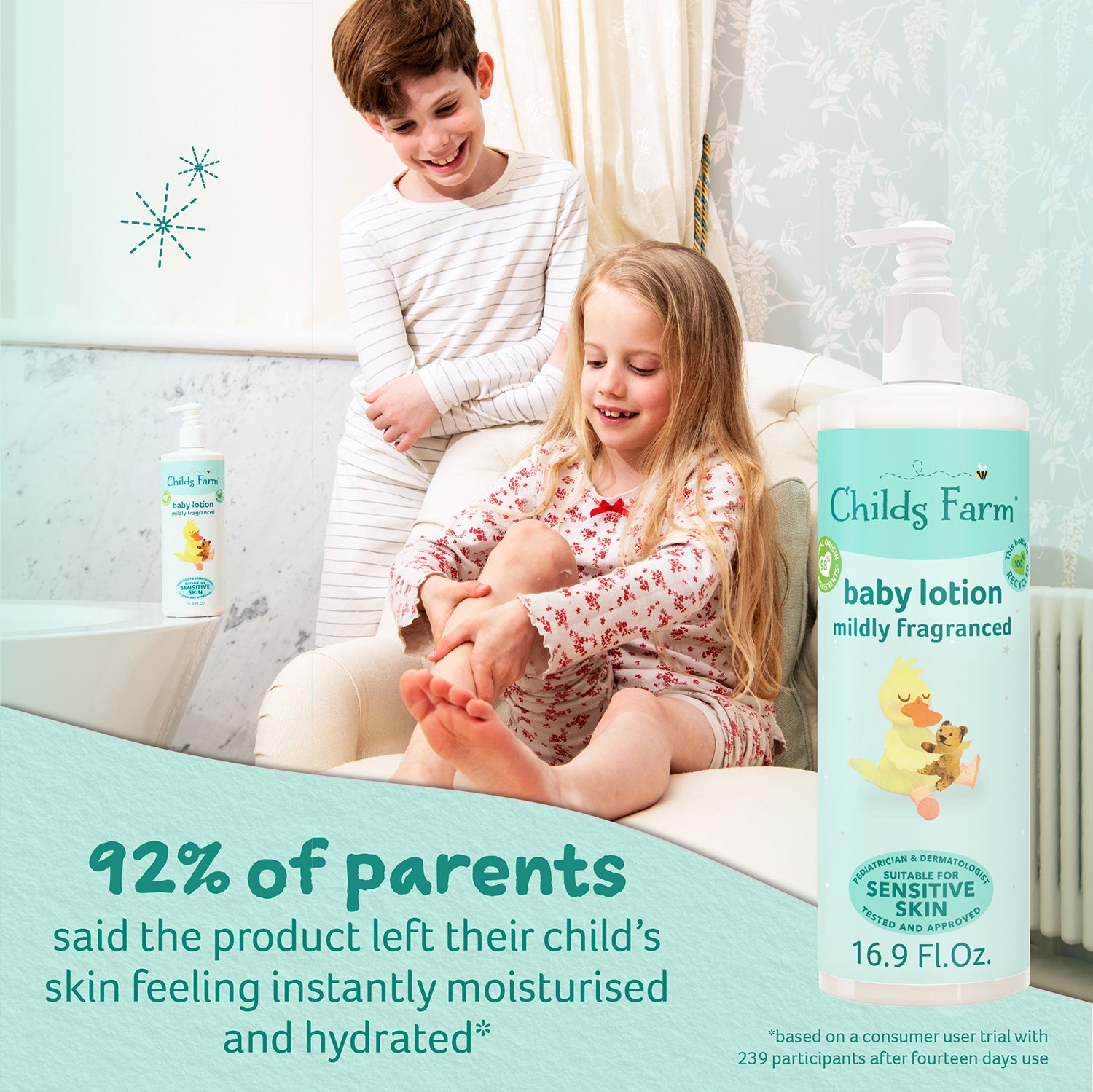 Childs Farm baby lotion mildly fragranced