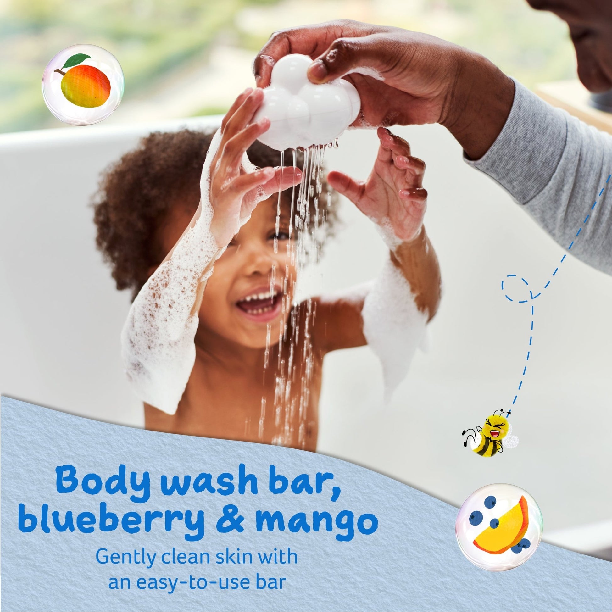Childs Farm body wash bar blueberry & organic mango