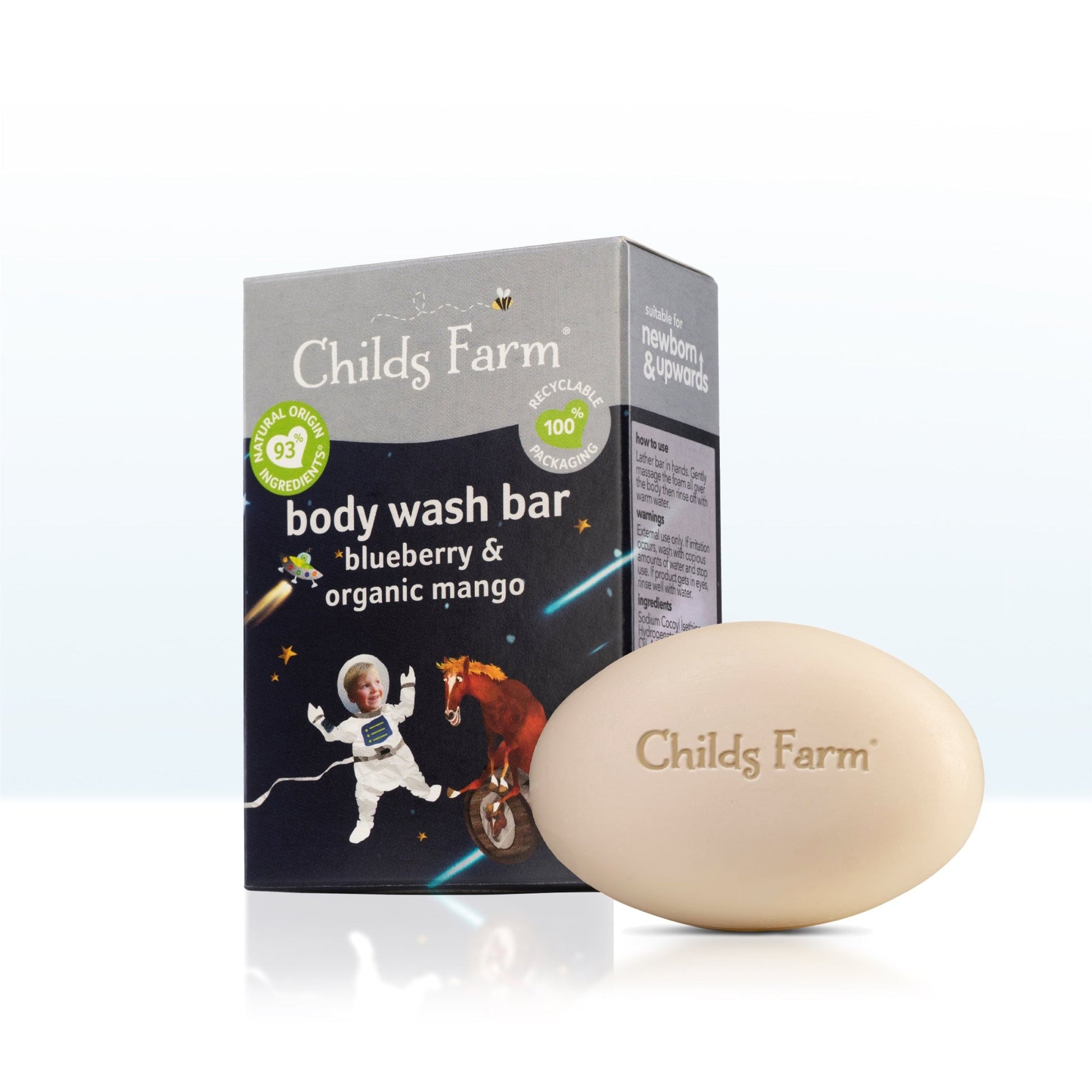 Childs Farm body wash bar blueberry & organic mango