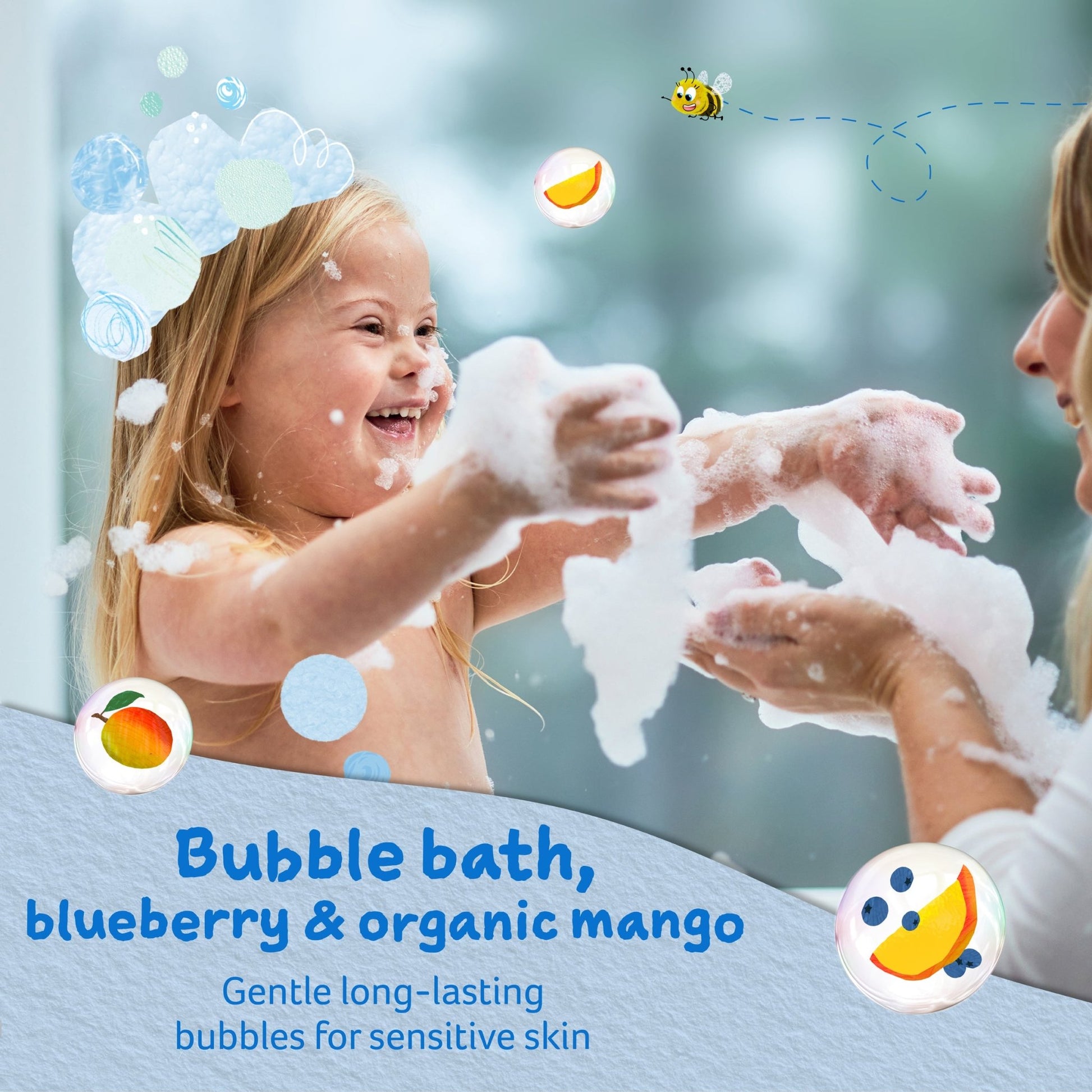 Childs Farm Bubble Bath for Kids: Blueberry & Organic Mango, Gentle &  Long-Lasting, Dermatologist & Paediatrician Approved, Kind to Skin &  Planet, Vegan & Cruelty-Free