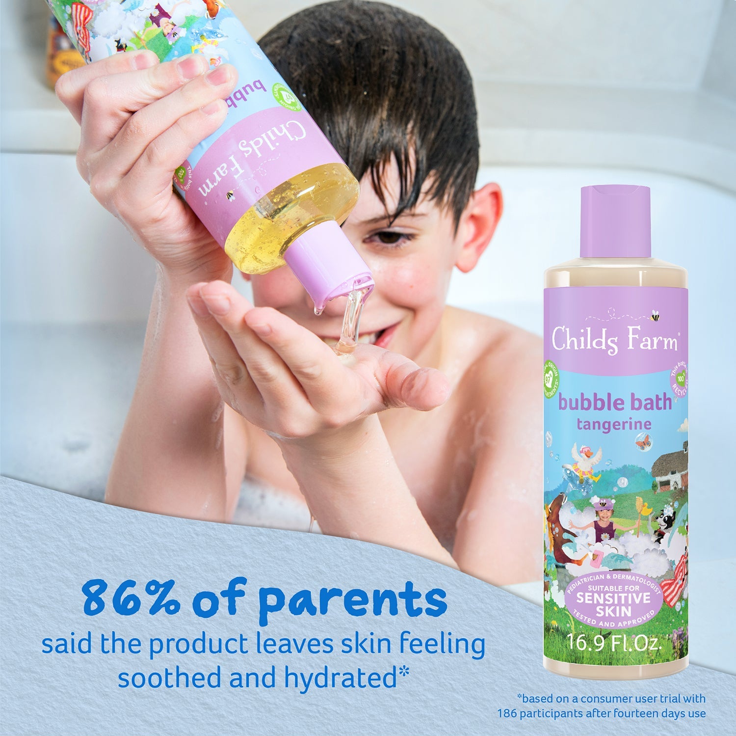 Childs Farm bubble bath organic tangerine
