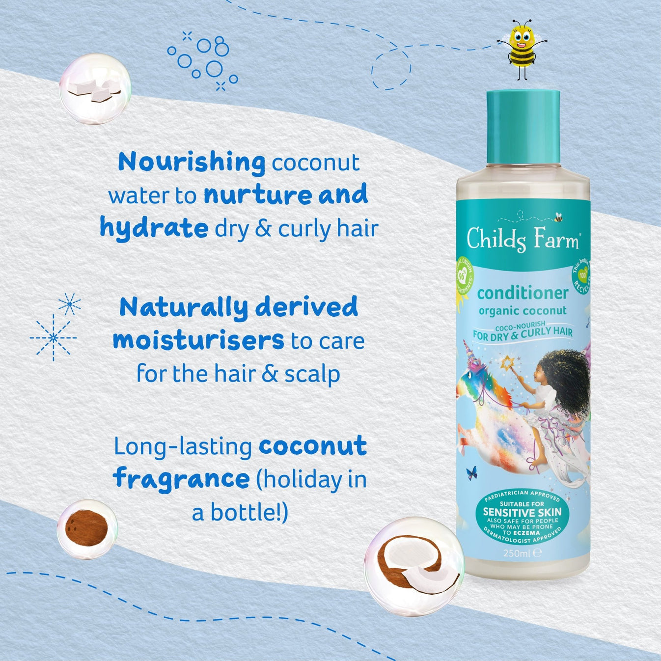 Childs Farm CocoNourish Detangling Conditioner for Kids Organic