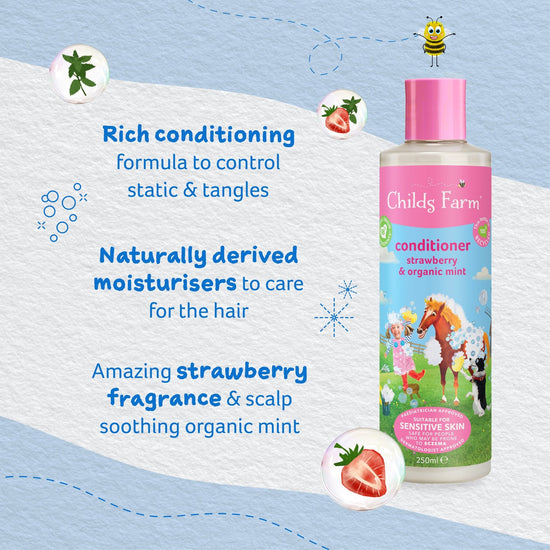 Childs Farm Detangling Conditioner for Kids, Strawberry & Organic Mint