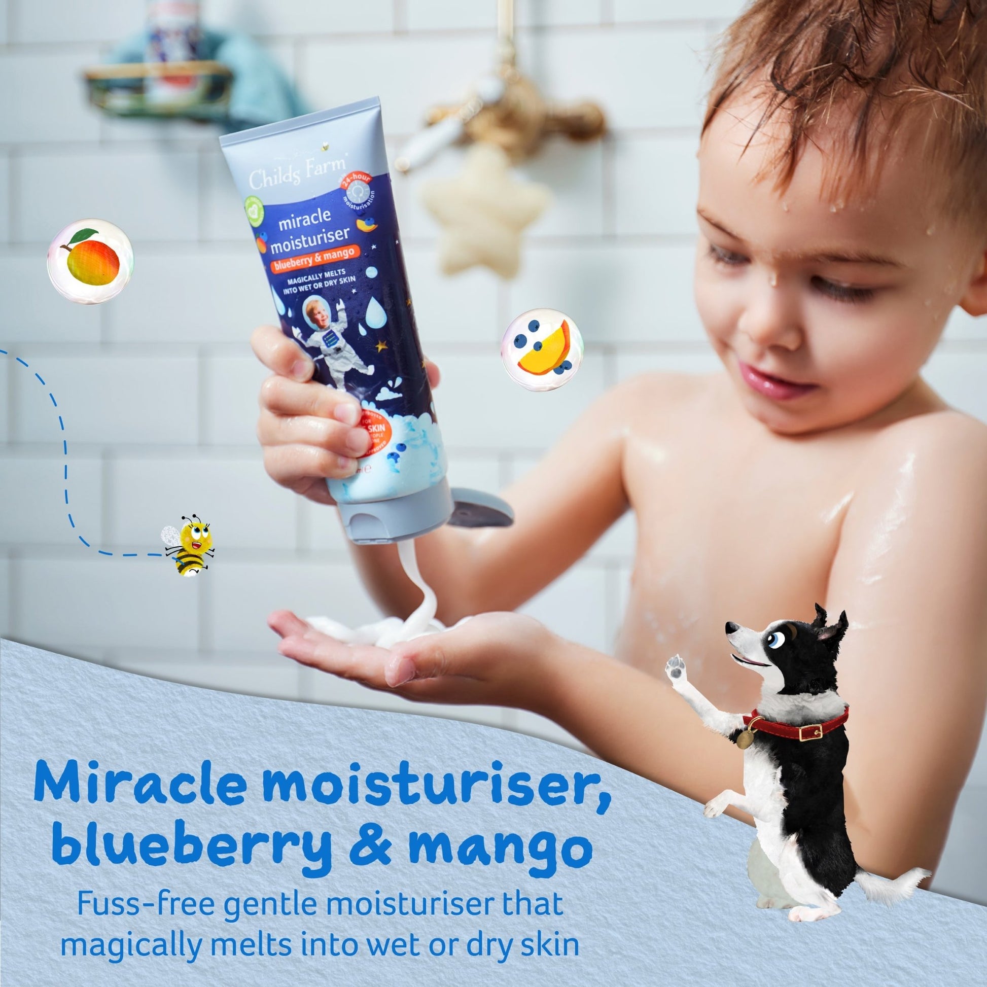 Childs Farm miracle moisturiser blueberry & mango