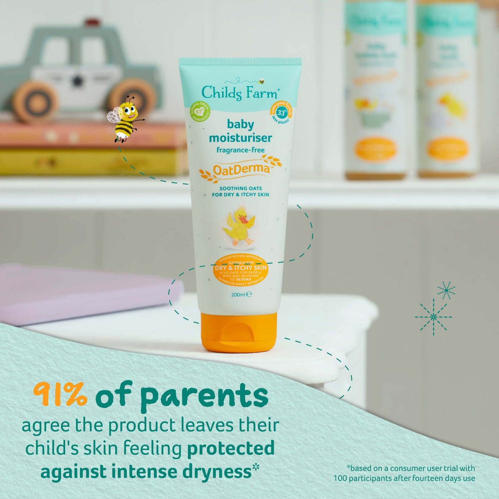 Childs Farm OatDerma™ Baby Moisturiser FragranceFree, Dermatologist
