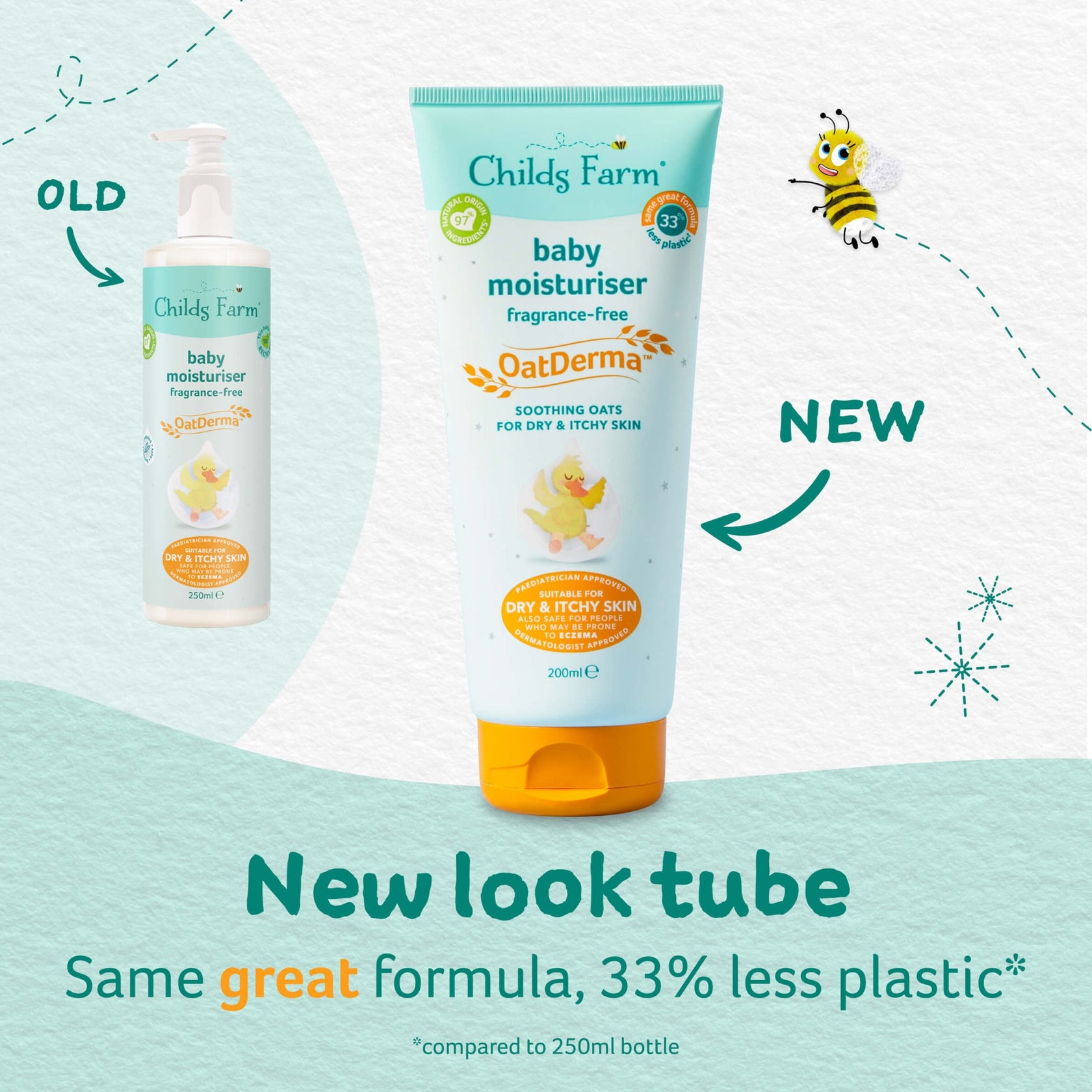 Childs Farm OatDerma™ Baby Moisturiser FragranceFree, Dermatologist
