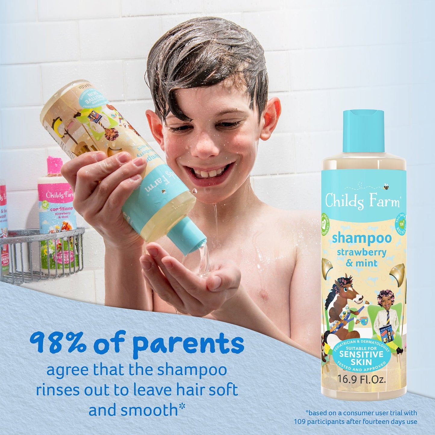 Childs Farm shampoo strawberry & organic mint