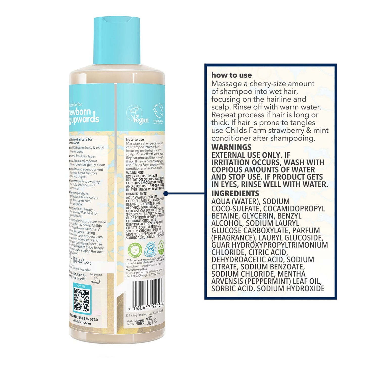 Childs Farm shampoo strawberry & organic mint