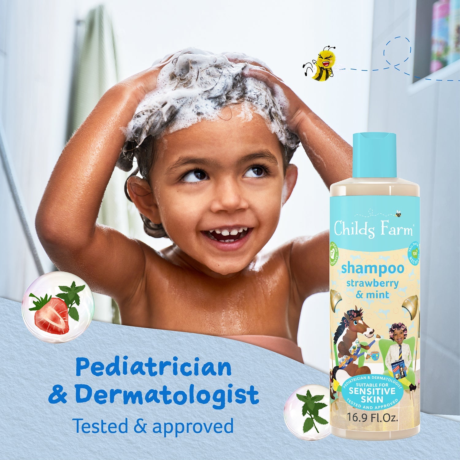 Childs Farm shampoo strawberry & organic mint