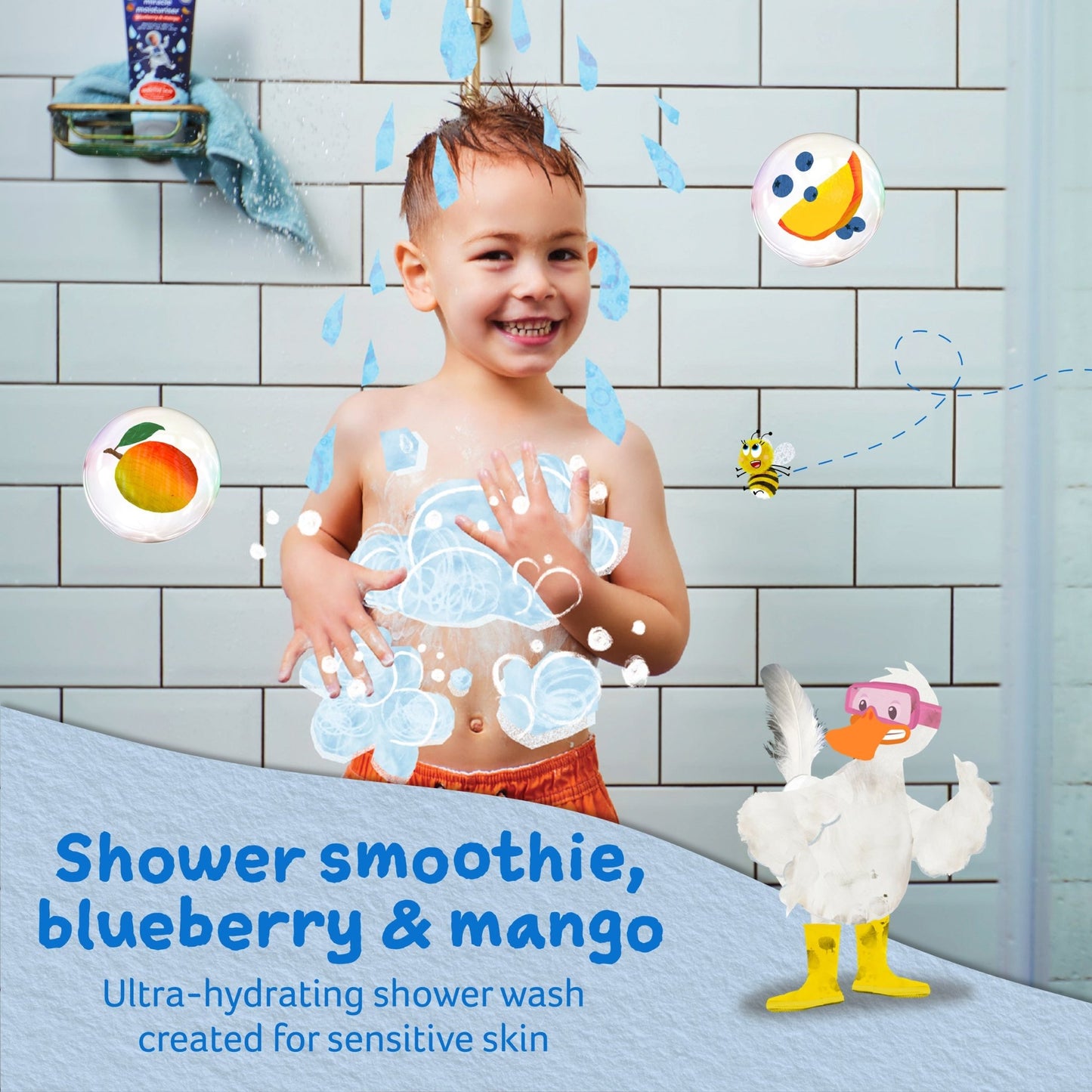 Childs Farm shower smoothie blueberry & mango