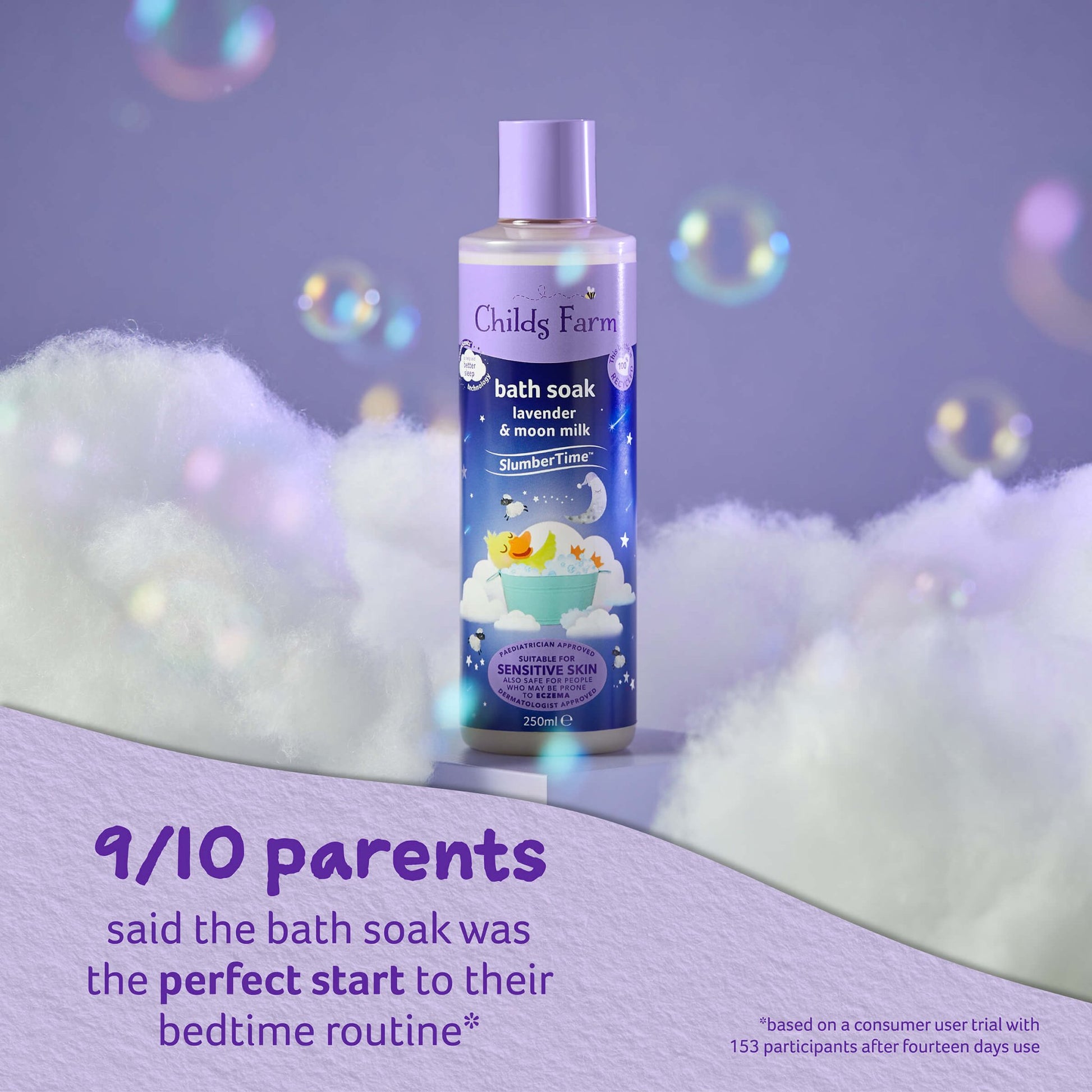 Childs Farm SlumberTime™ bath soak lavender & moon-milk
