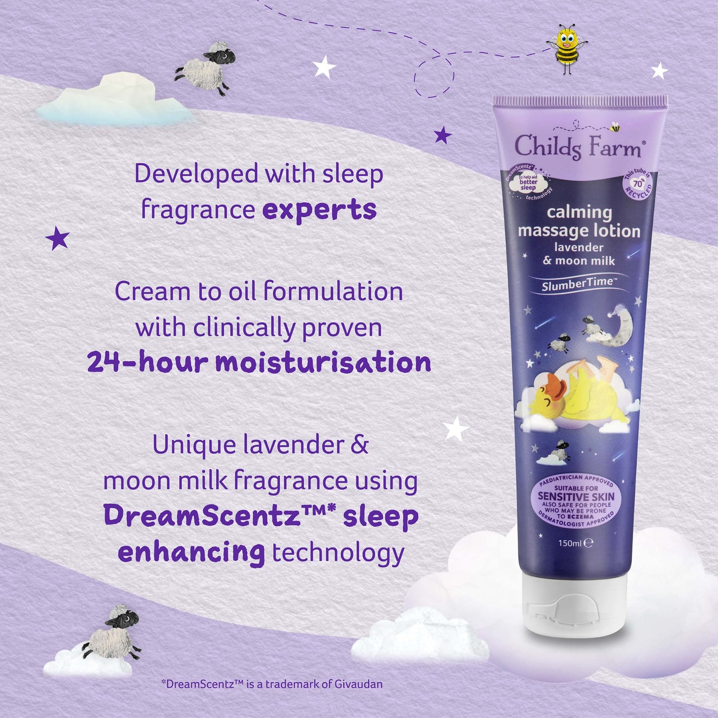 Childs Farm SlumberTime™ calming massage lotion lavender & moon milk