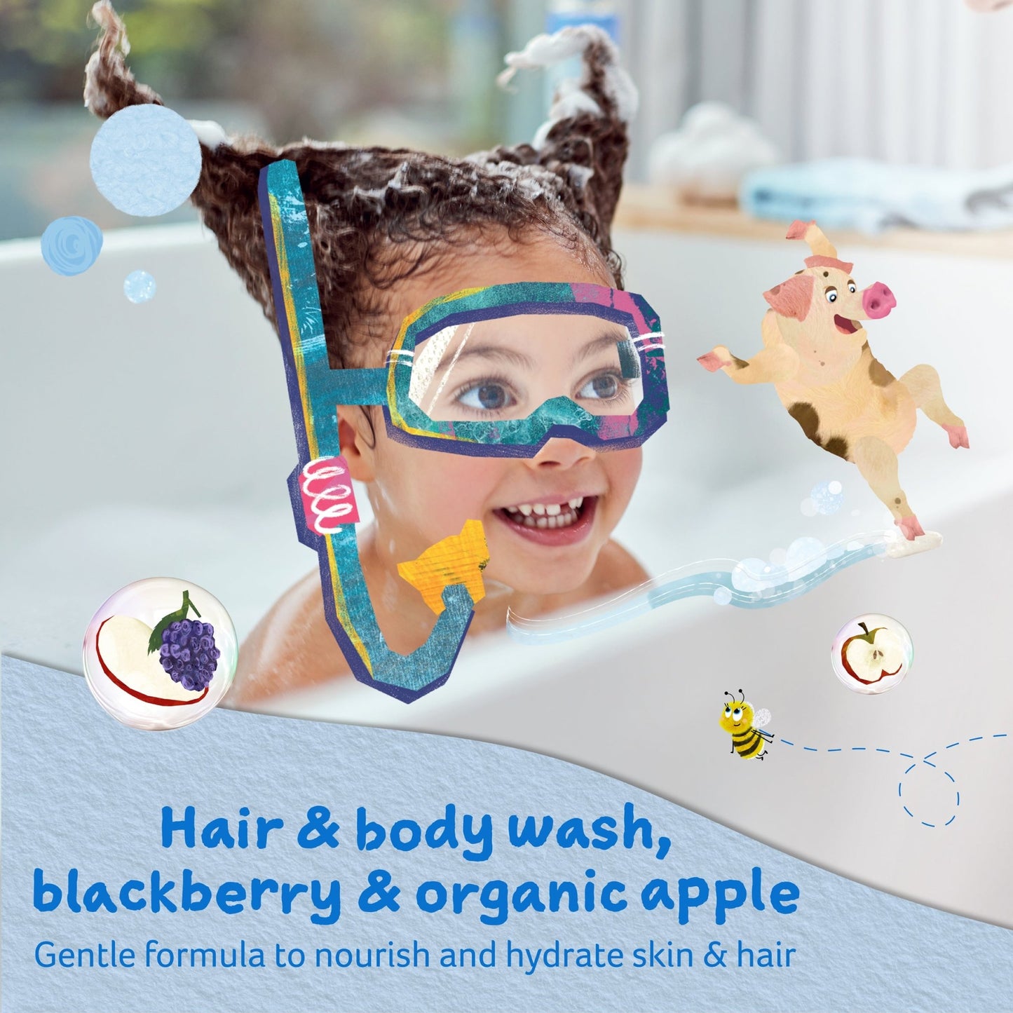 [STAFF] hair & body wash blackberry & organic apple