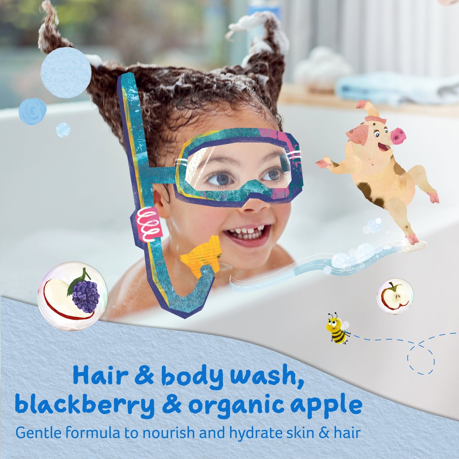 [STAFF] hair & body wash blackberry & organic apple
