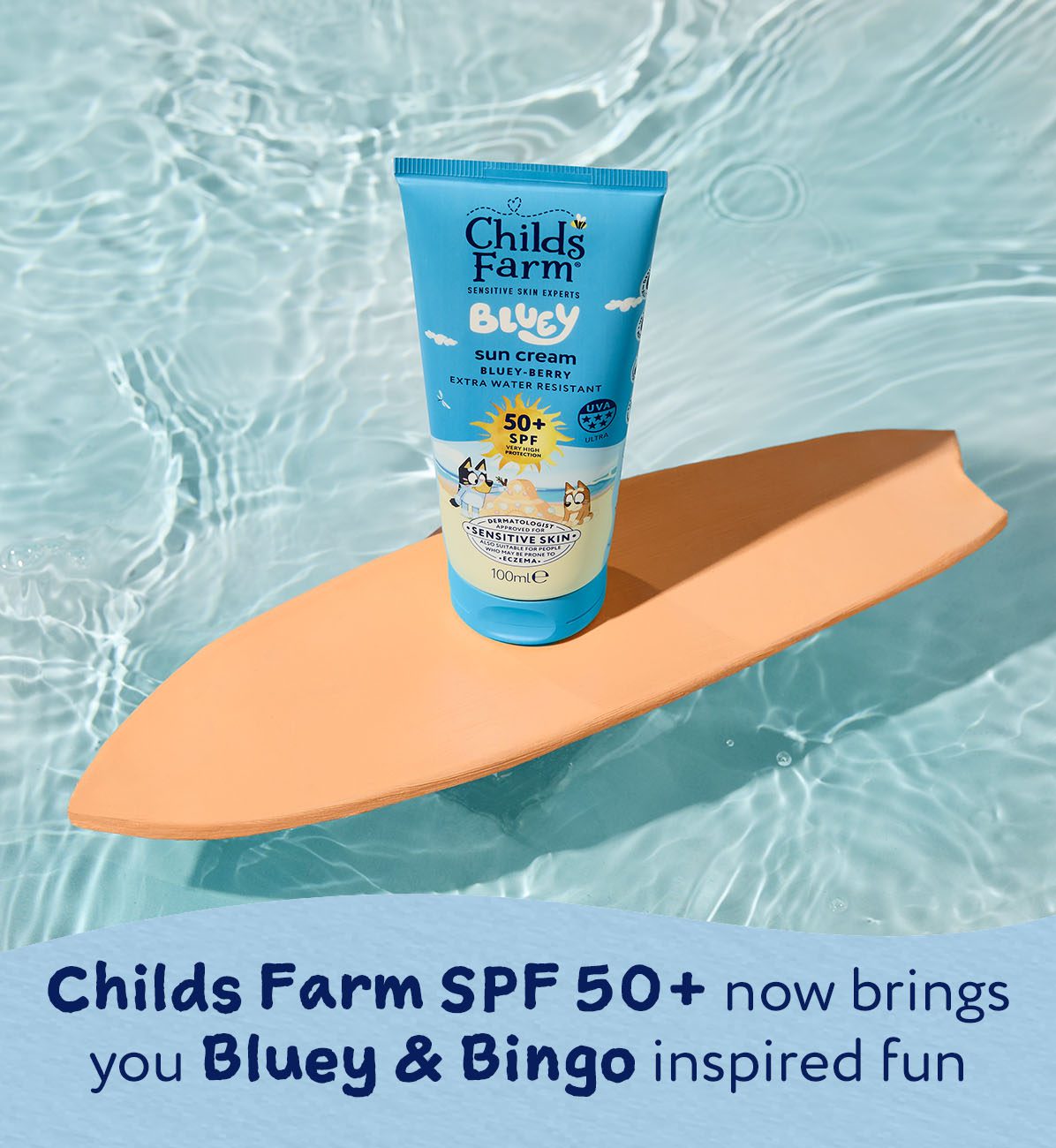 Childs Farm Bluey SPF50+ Sun Cream Bluey-berry 100ml - Image 3