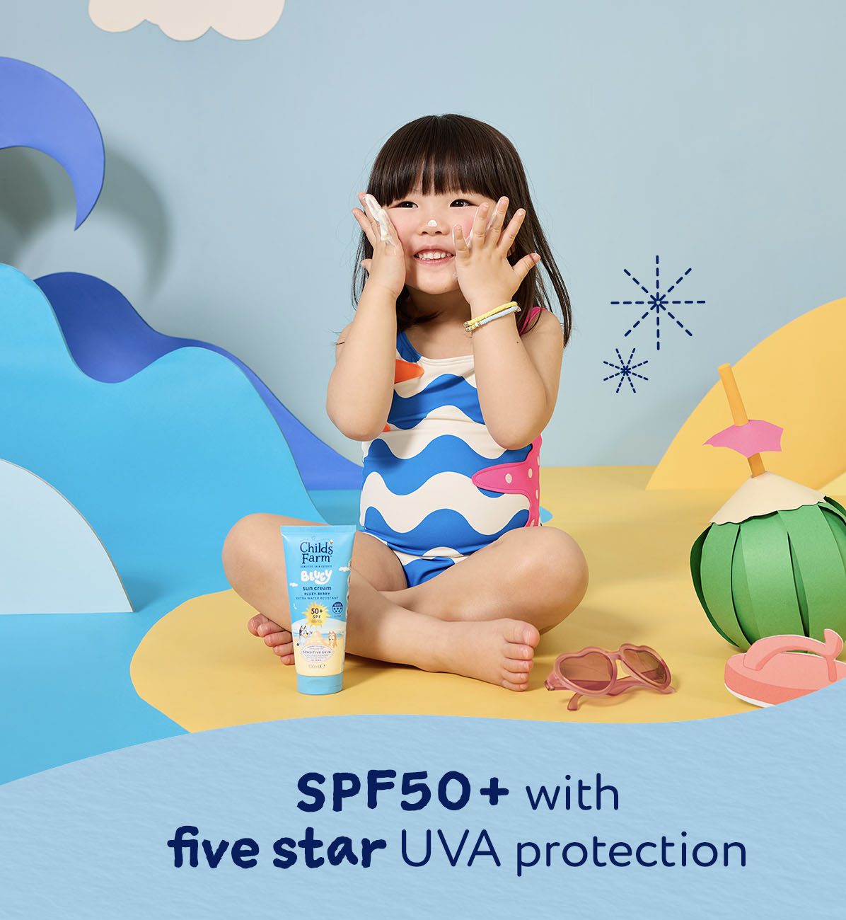 Childs Farm Bluey SPF50+ Sun Cream Bluey-berry 100ml - Image 5