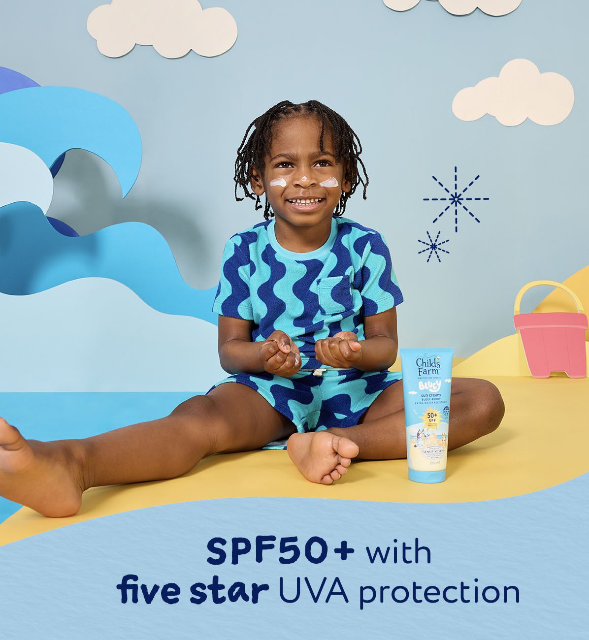 Childs Farm Bluey SPF50+ Sun Cream Bluey-berry 200ml - Image 5