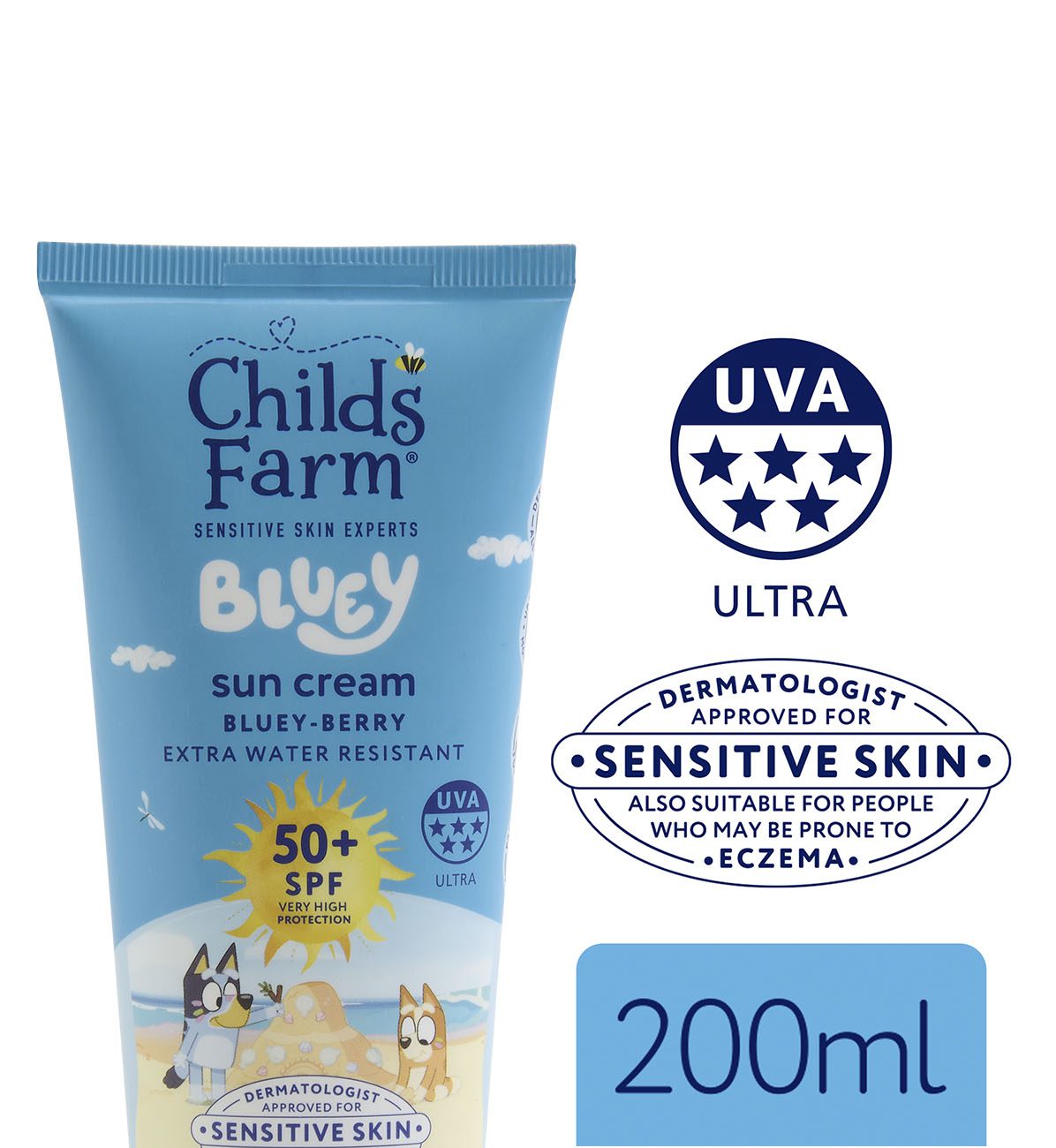 Childs Farm Bluey SPF50+ Sun Cream Bluey-berry 200ml - Image 9