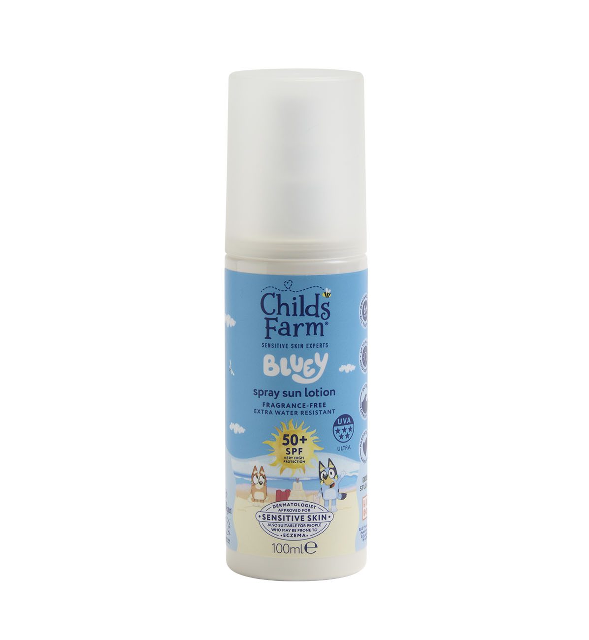 Childs Farm Bluey SPF50+ Sun Spray Fragrance-Free 100ml