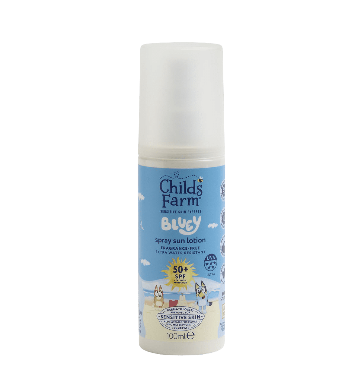 Childs Farm Bluey SPF50+ Sun Spray Fragrance-Free 100ml - Image 2