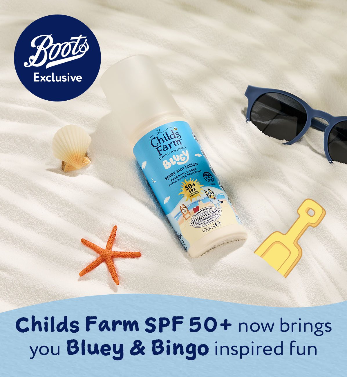 Childs Farm Bluey SPF50+ Sun Spray Fragrance-Free 100ml - Image 3