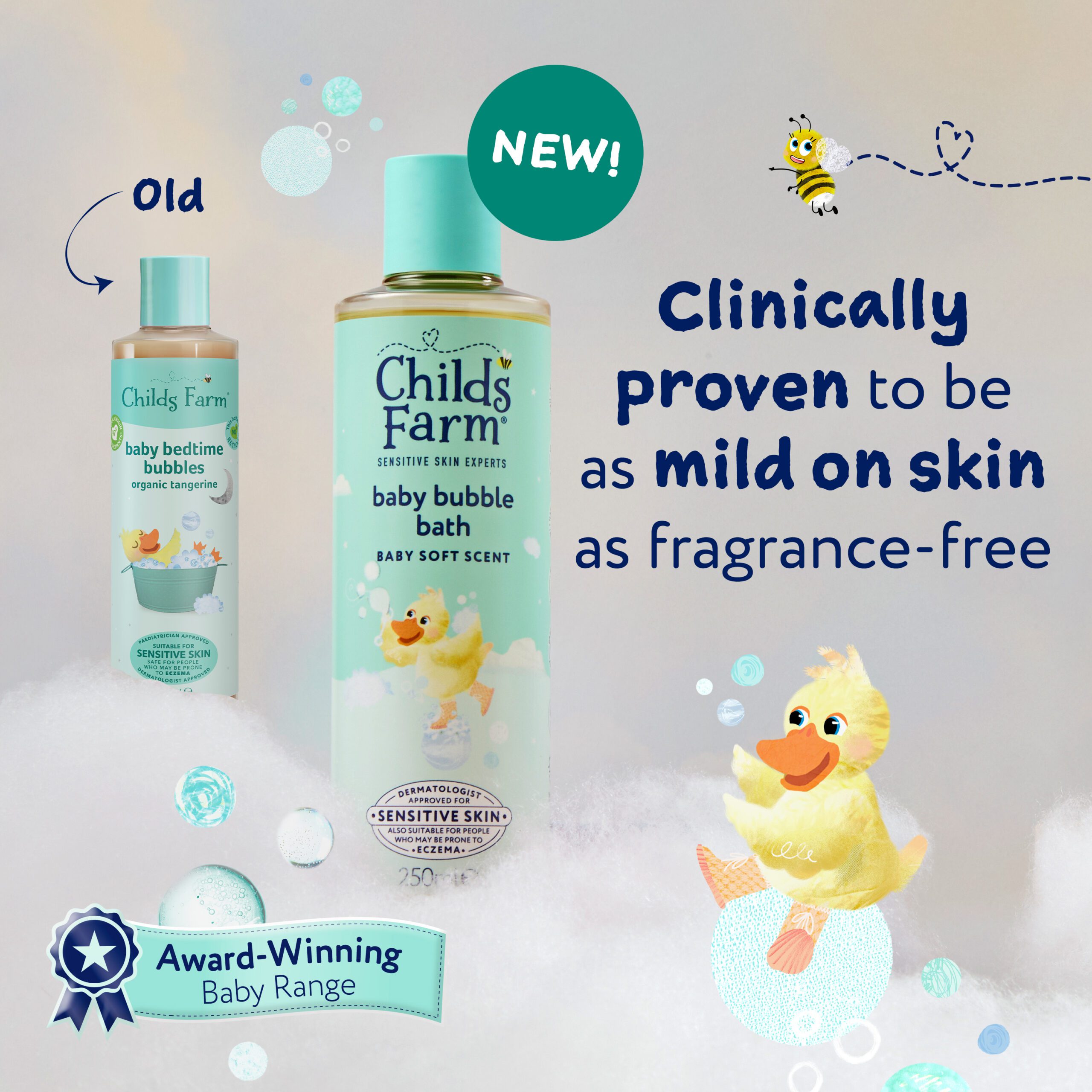 Childs Farm Baby Bubble Bath, Baby Soft Scent 250ml - Image 2
