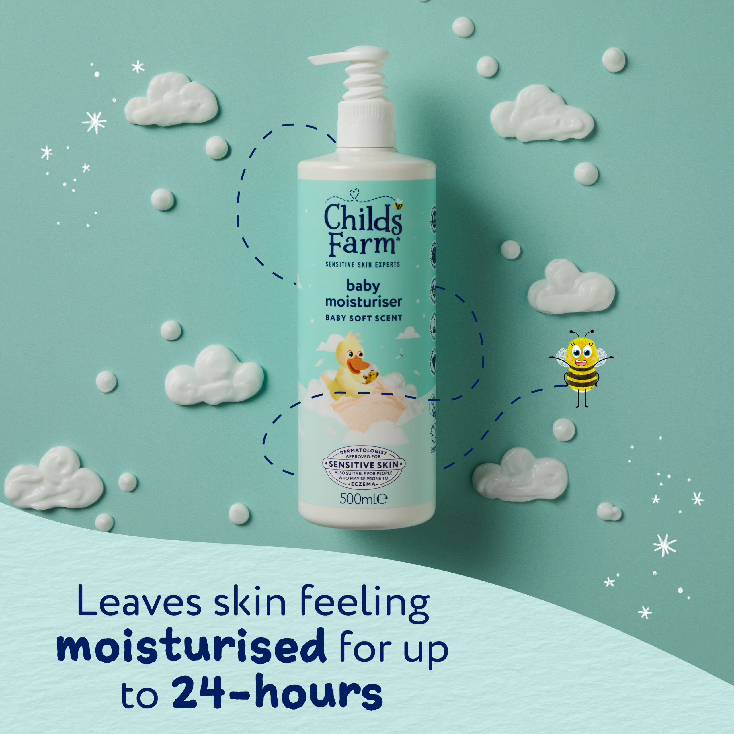 Childs Farm Baby Moisturiser, Baby Soft Scent 500ml - Image 6